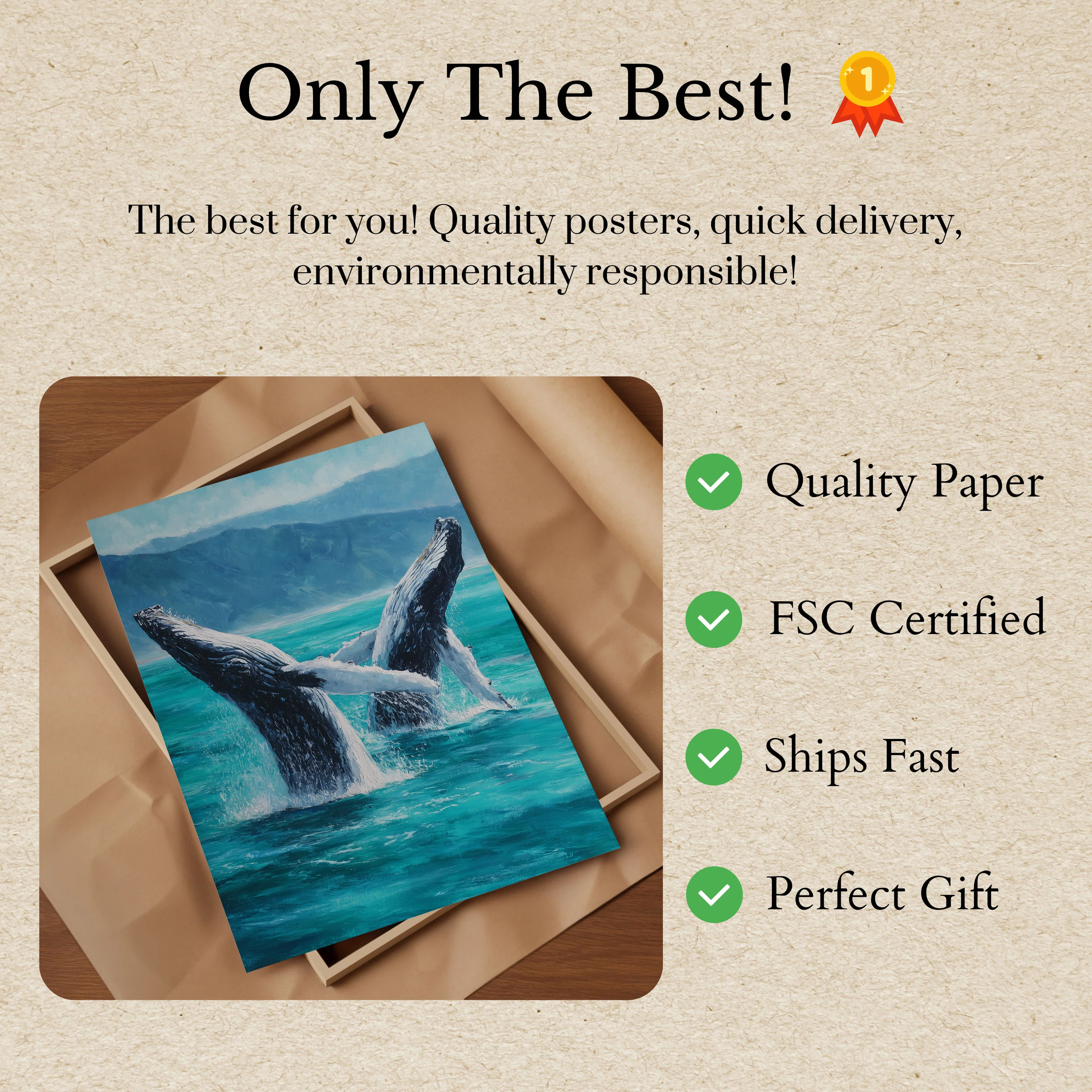 Humpback Whale Breaching Poster - Image 3