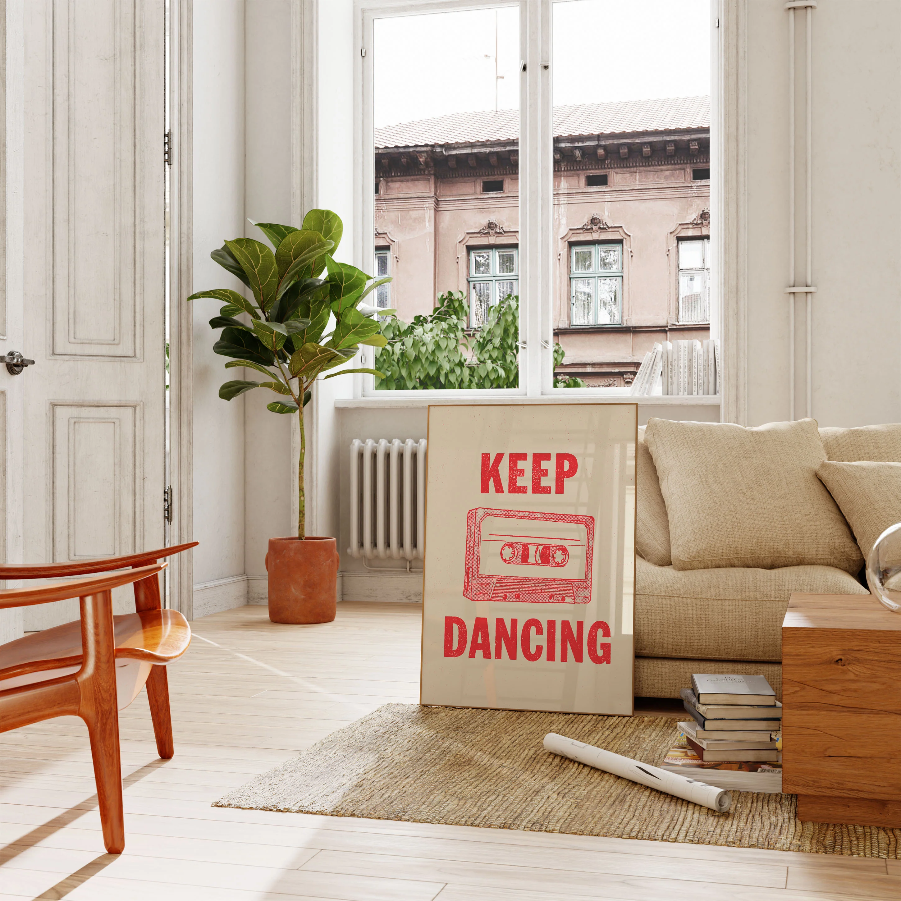 Keep Dancing Retro Cassette Poster - Image 2