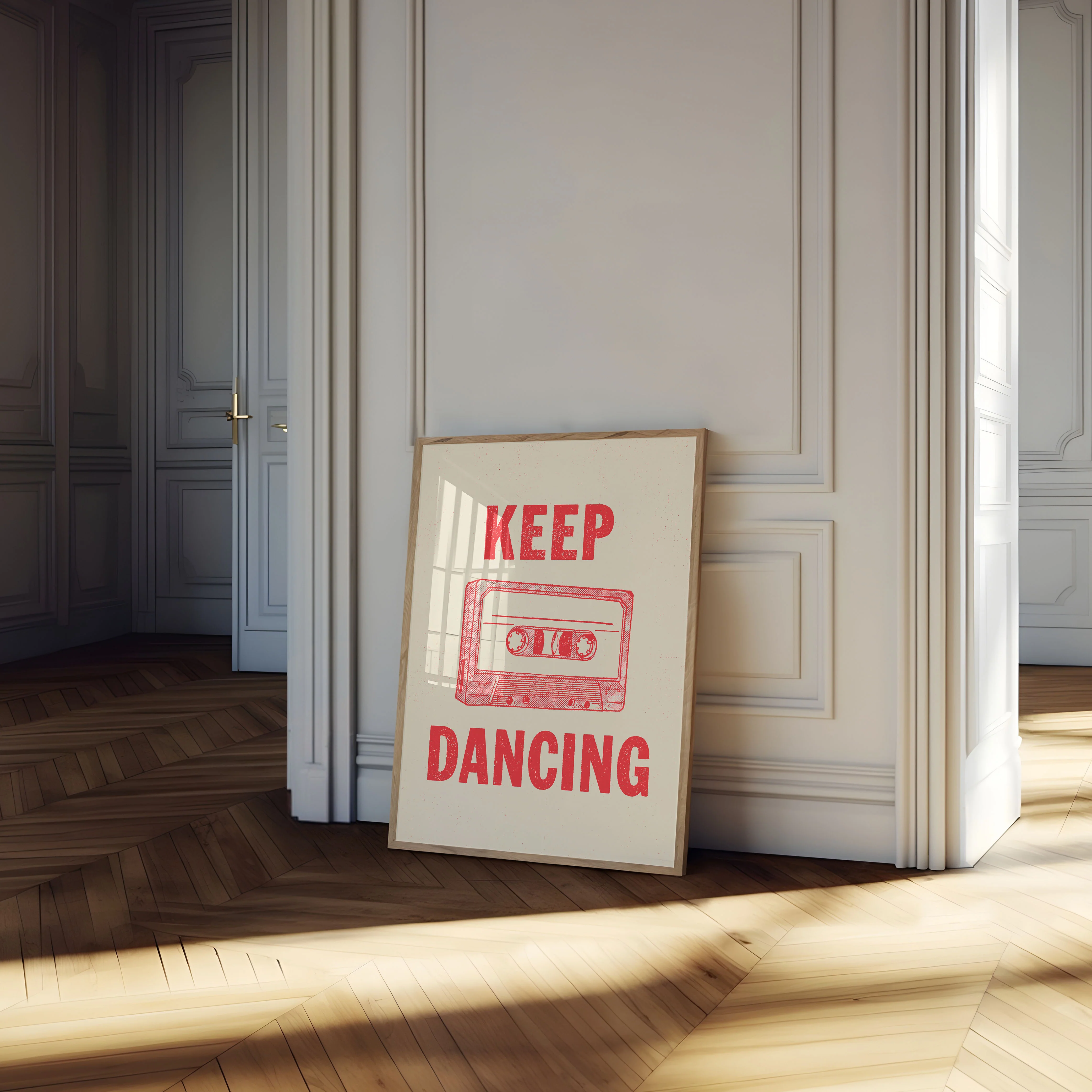 Keep Dancing Retro Cassette Poster - Image 4