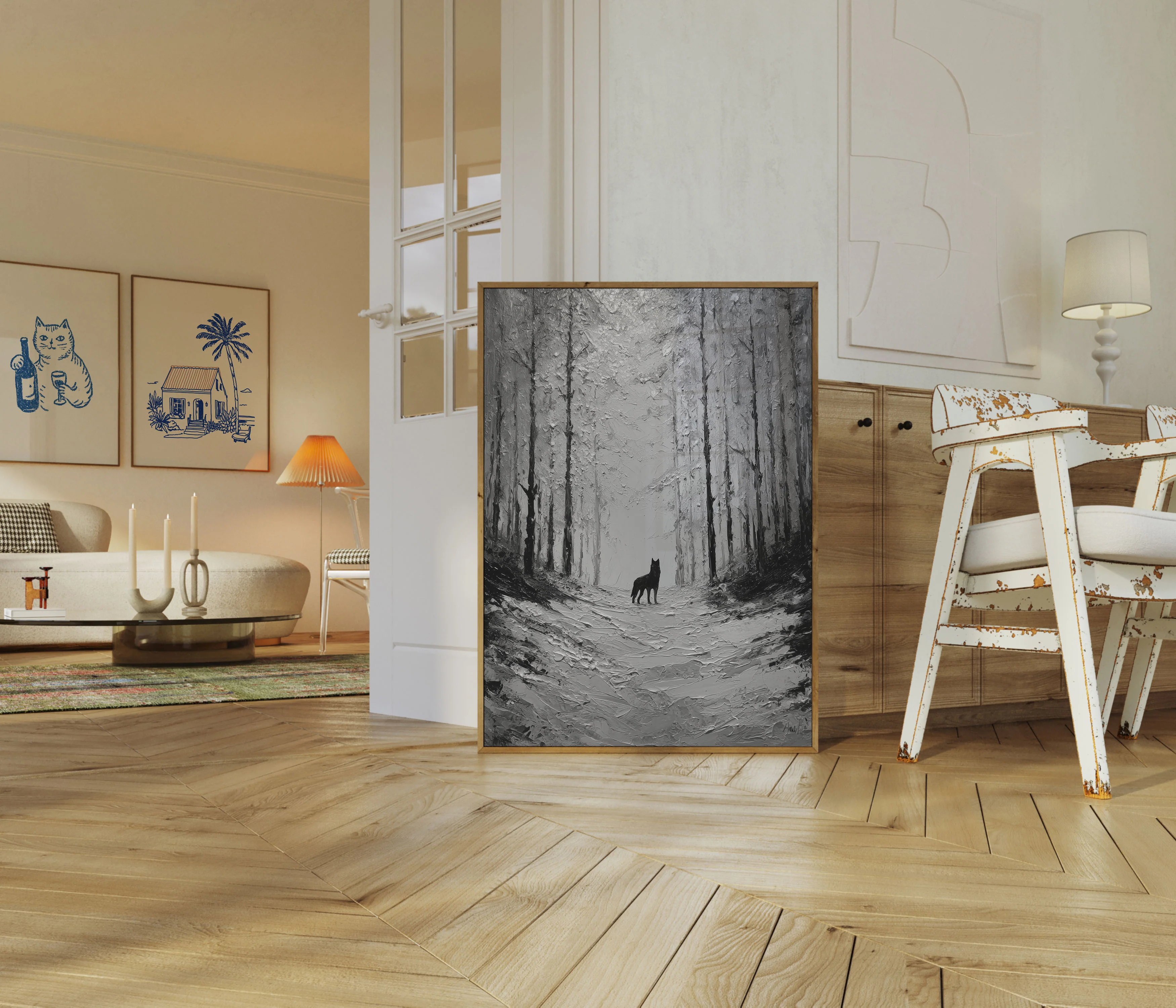 Lone Wolf Forest Journey Poster - Image 3