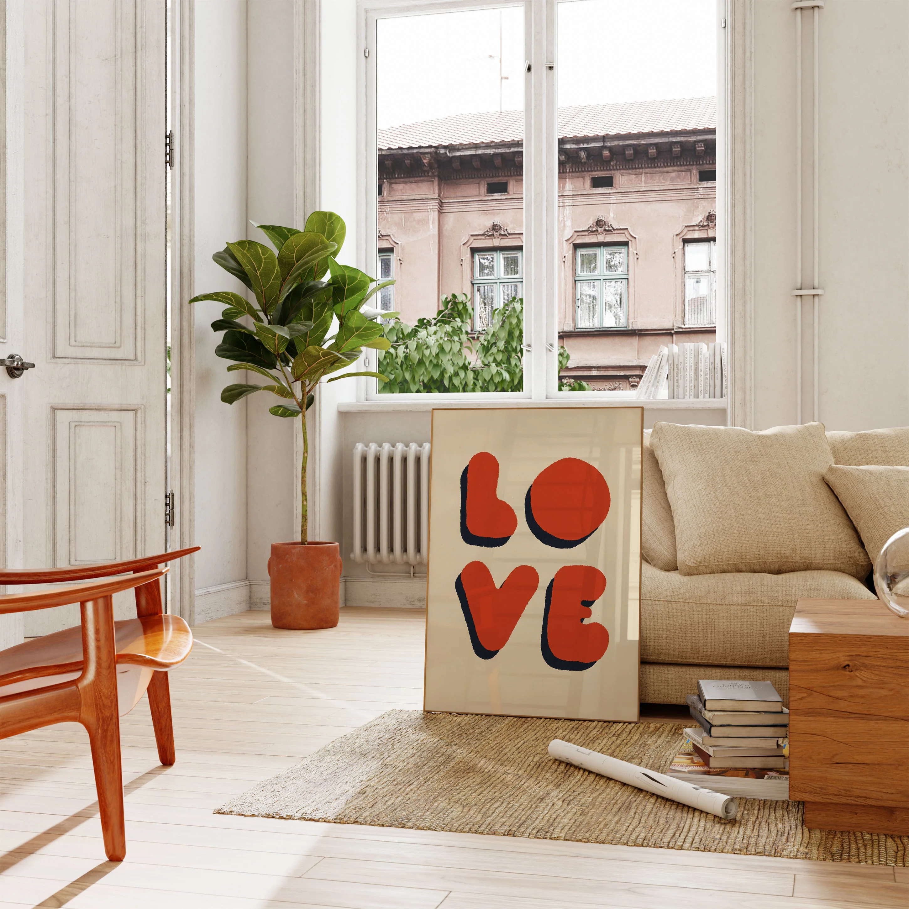 Love Typography Modern Poster - Image 2