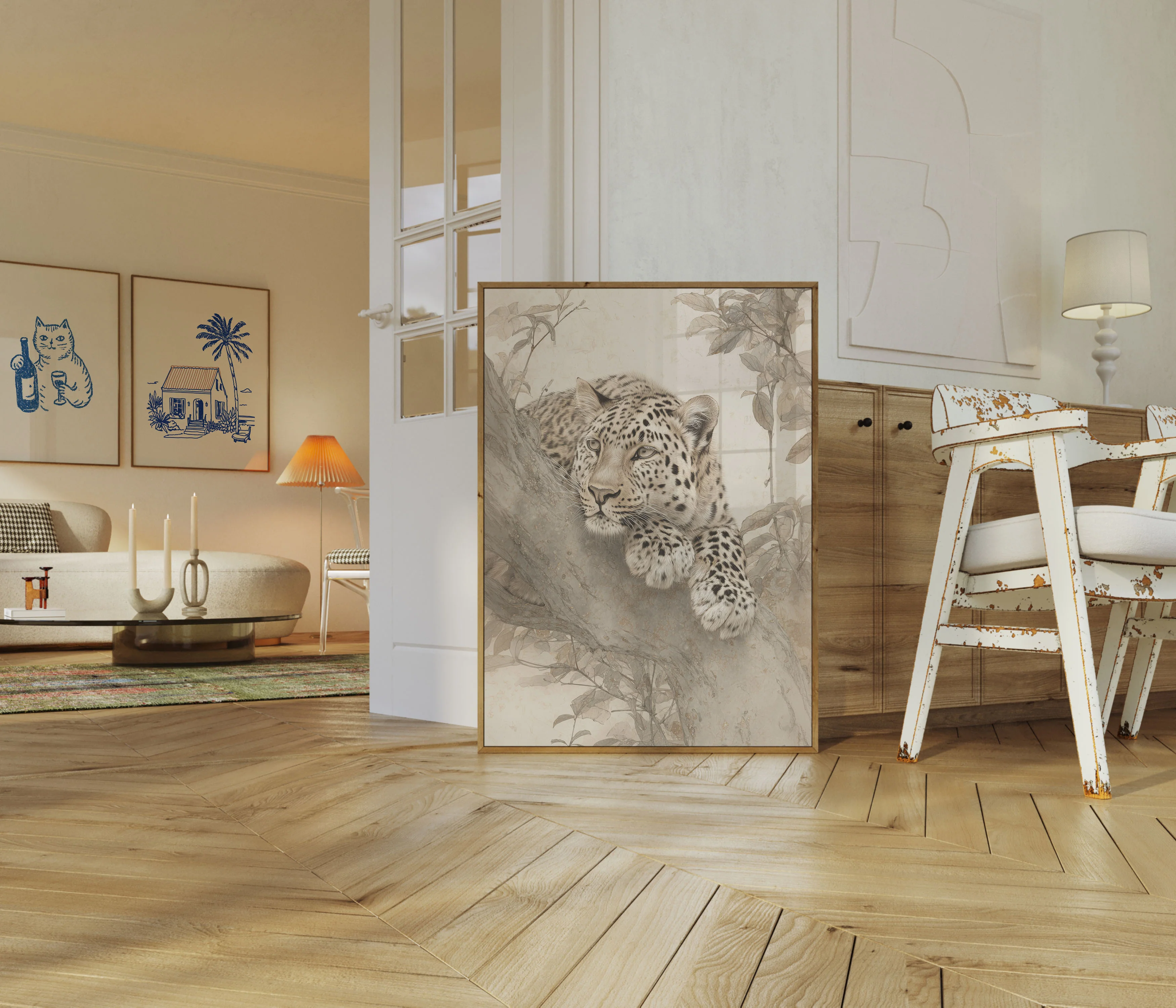 Majestic Leopard Tree Poster - Image 5