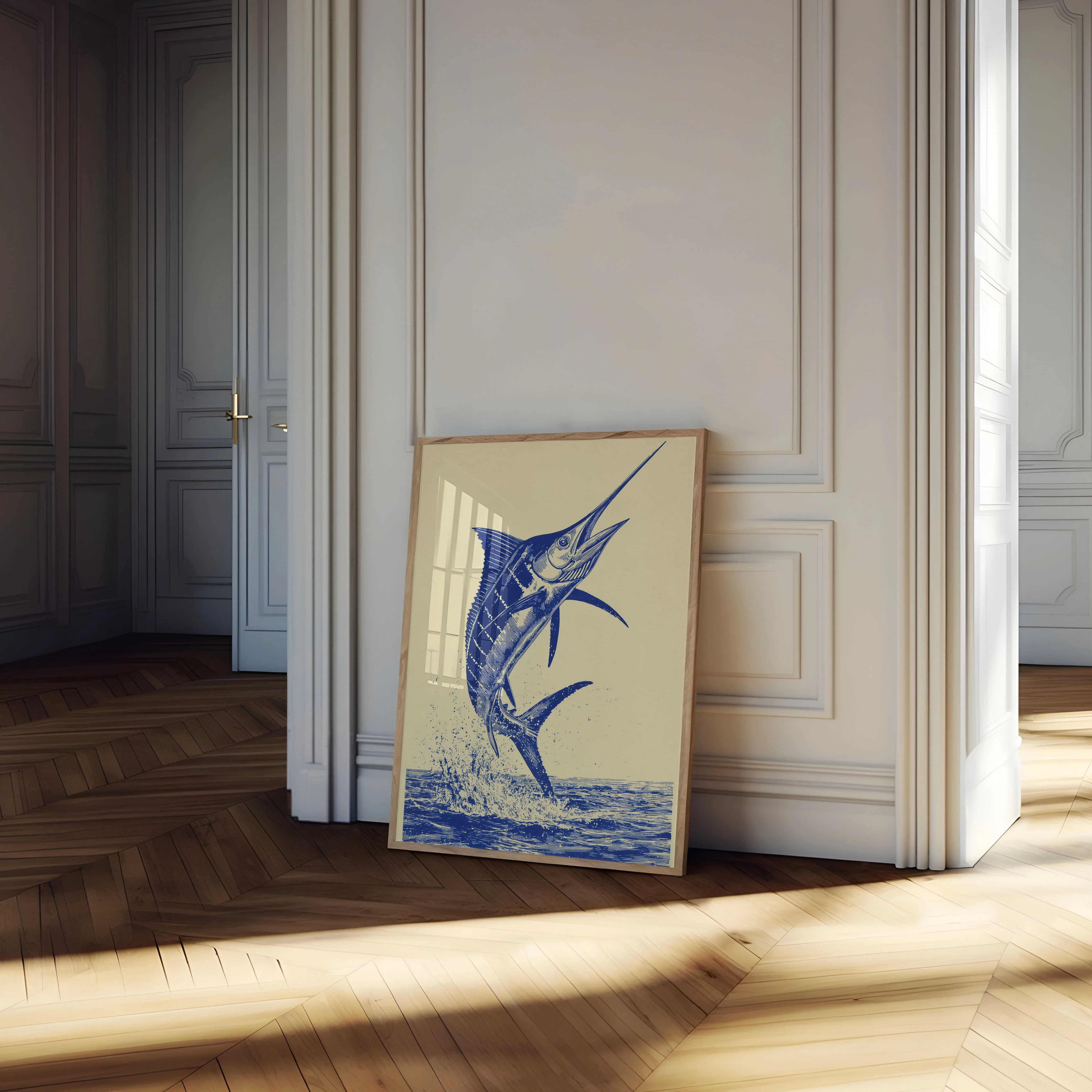 Marlin Leaping from Ocean Poster - Image 4