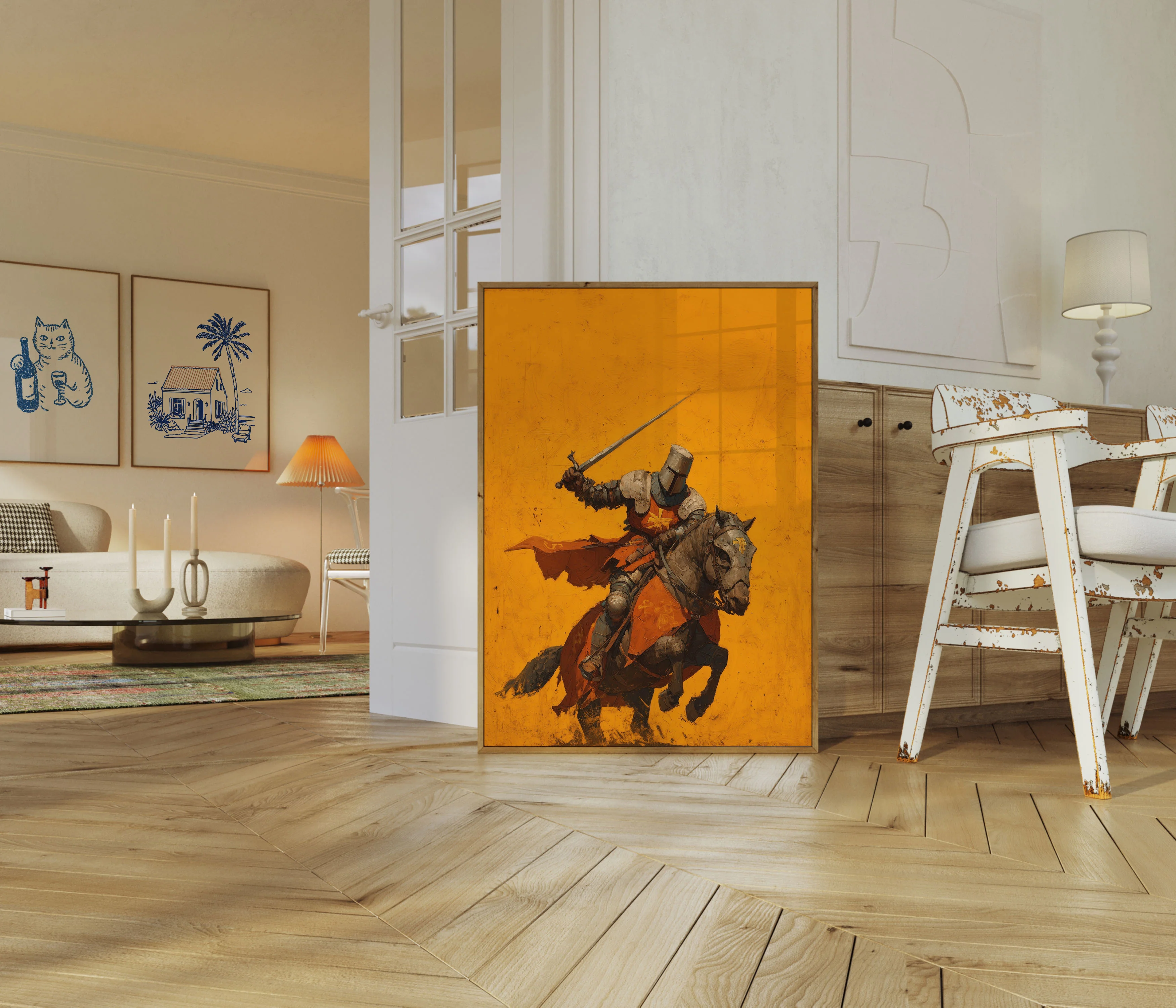Medieval Crusader Knight Battle Poster - Image 5