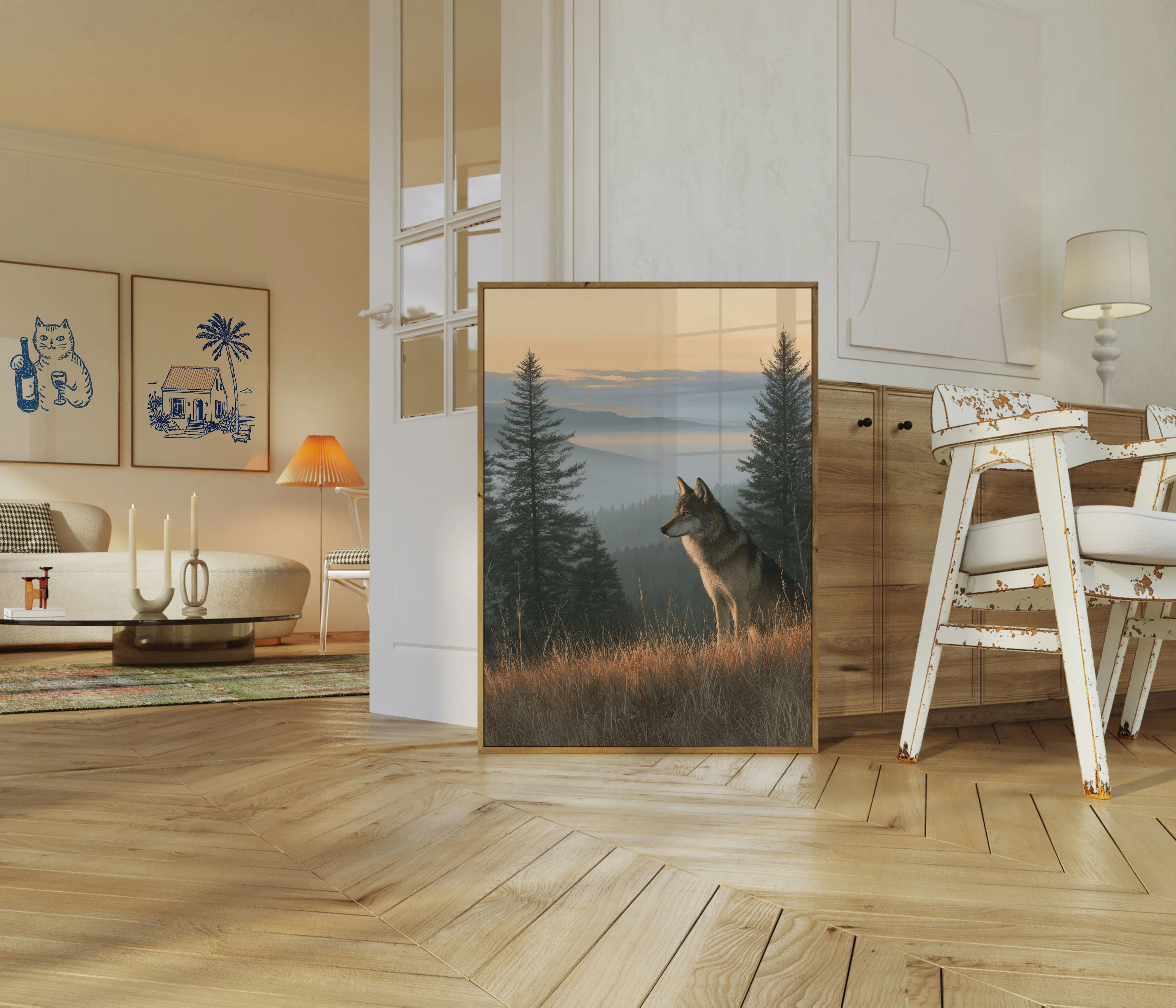 Misty Mountain Wolf Poster - Image 5