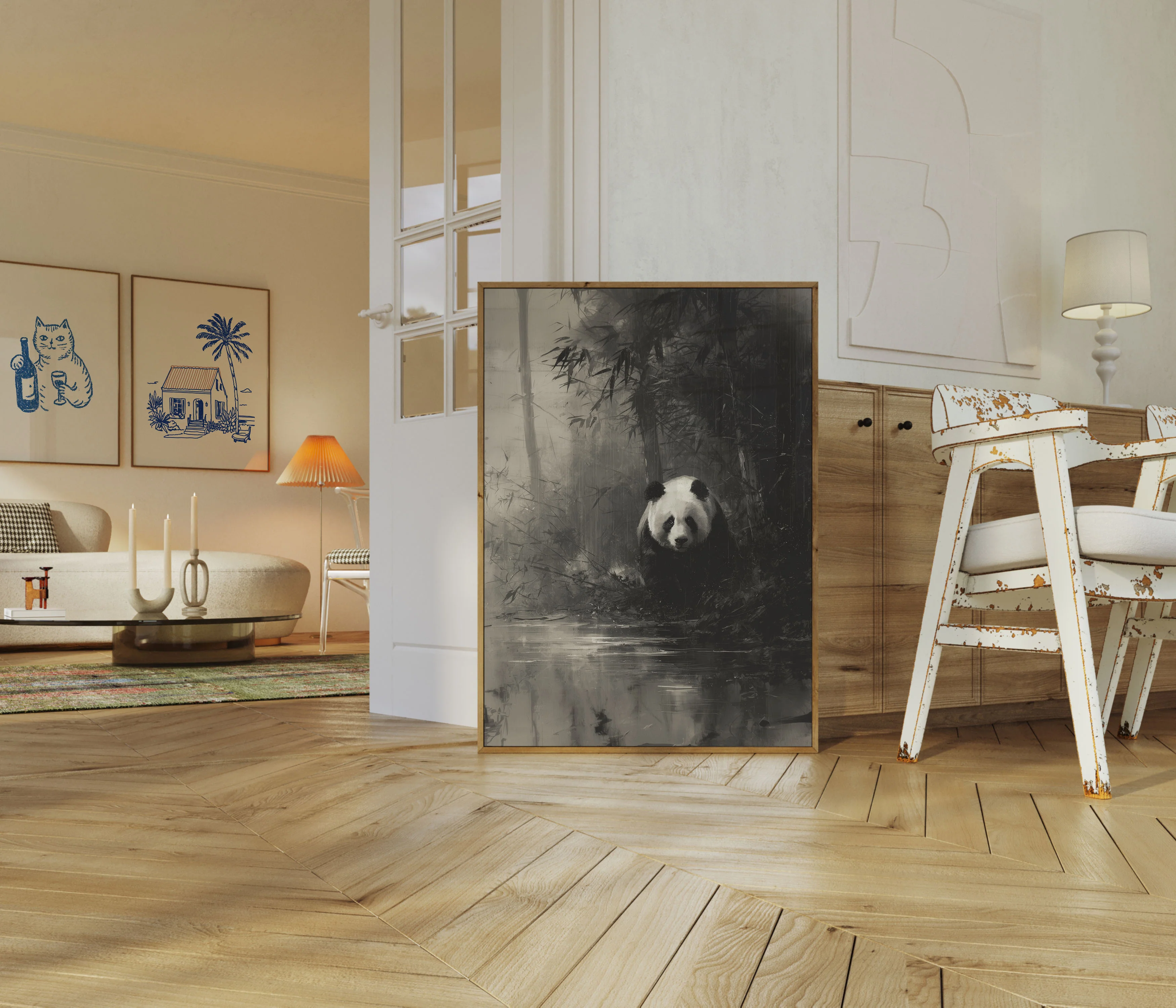 Misty Panda Bamboo Forest Poster - Image 5