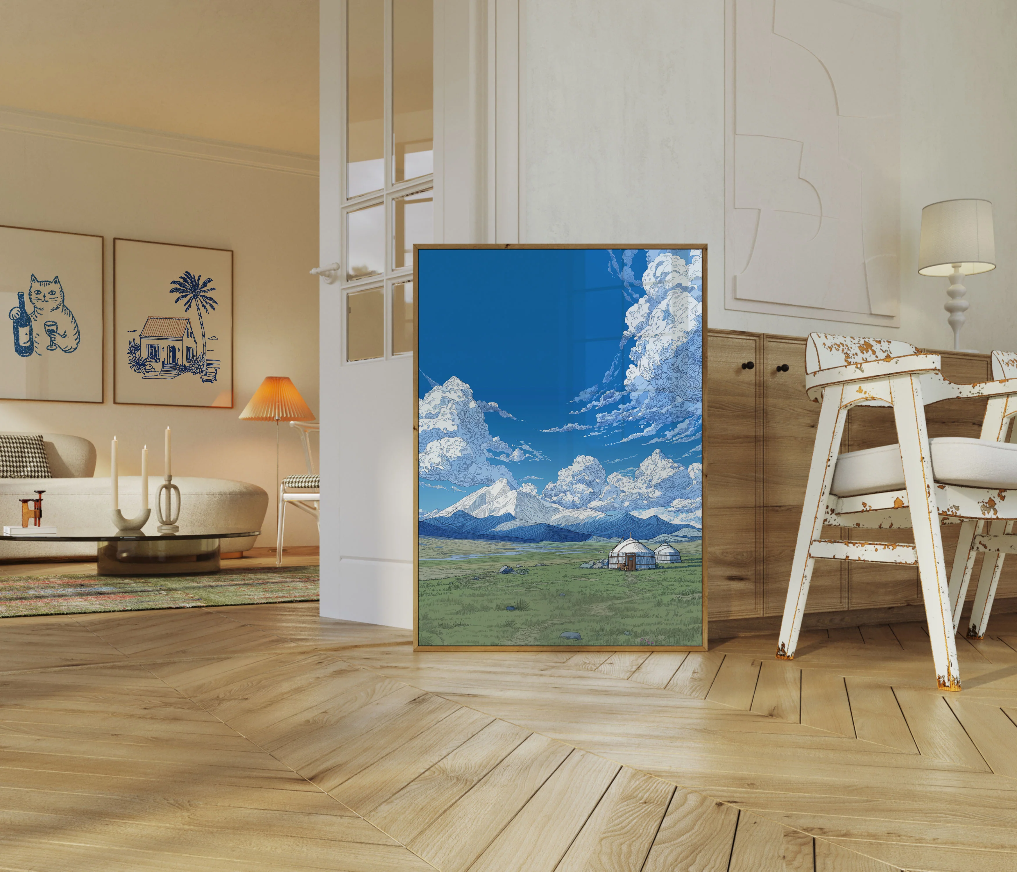 Mongolian Steppe Mountain Landscape Poster - Image 5