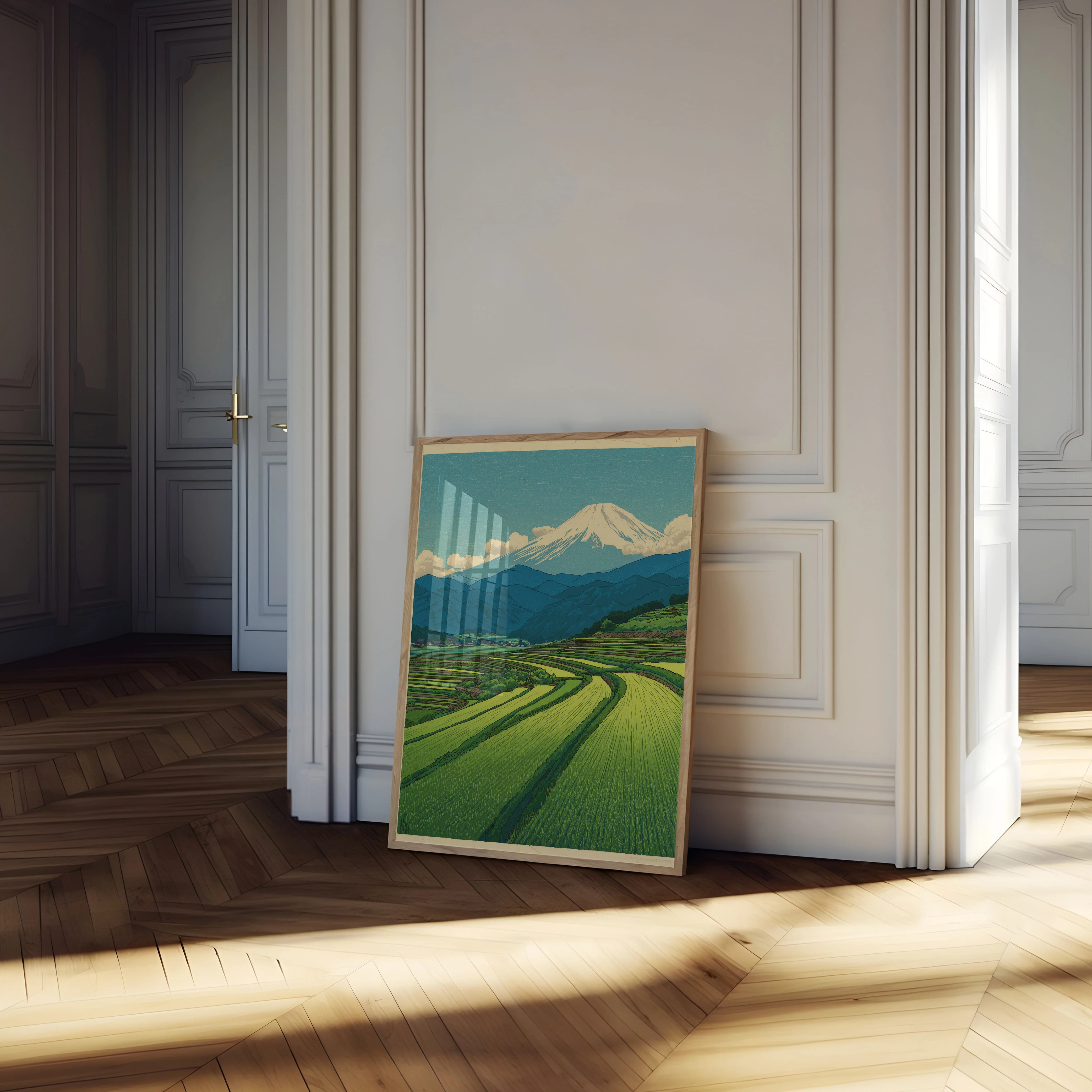 Mount Fuji Rice Fields Poster - Image 4
