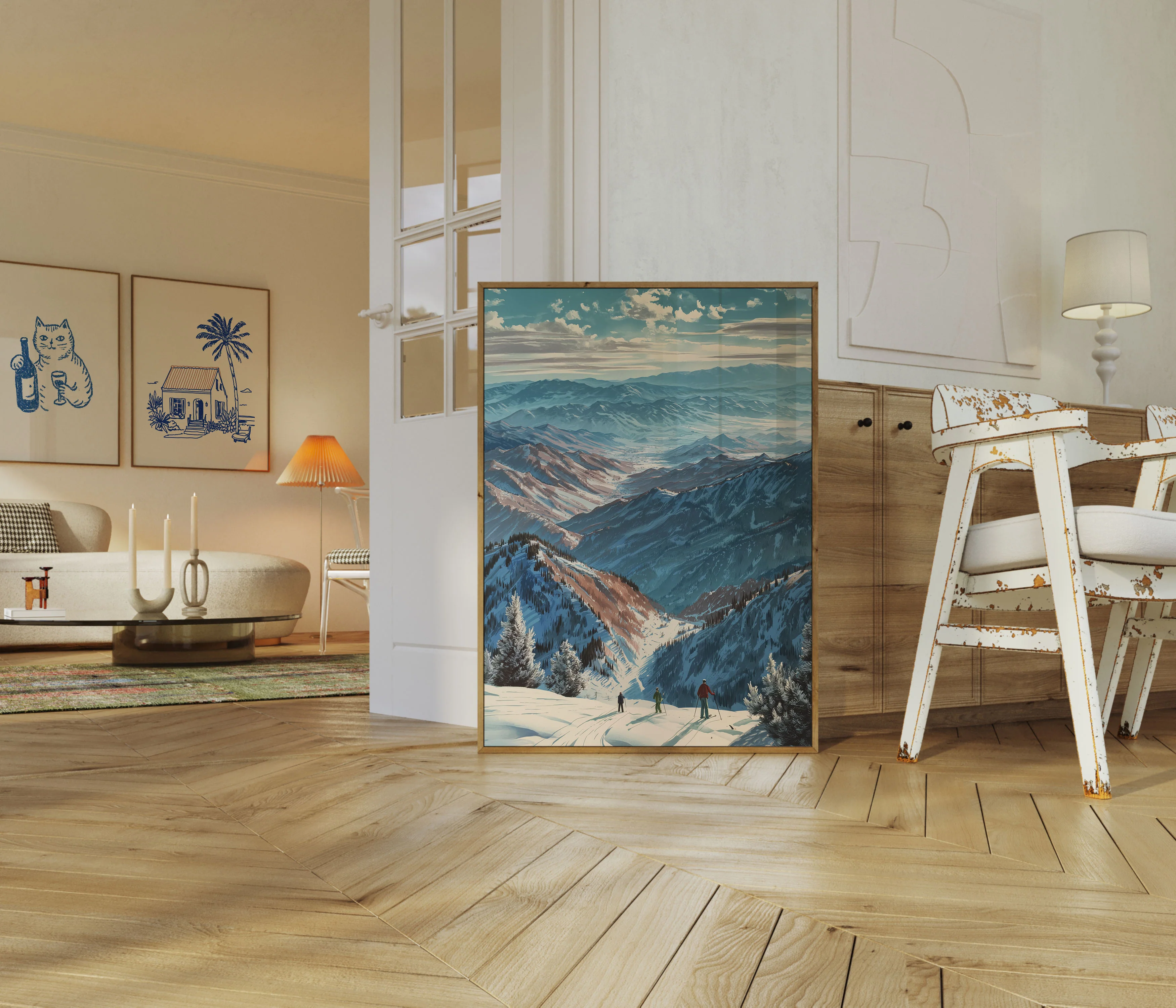 Mountain Ski Panorama Poster - Image 5