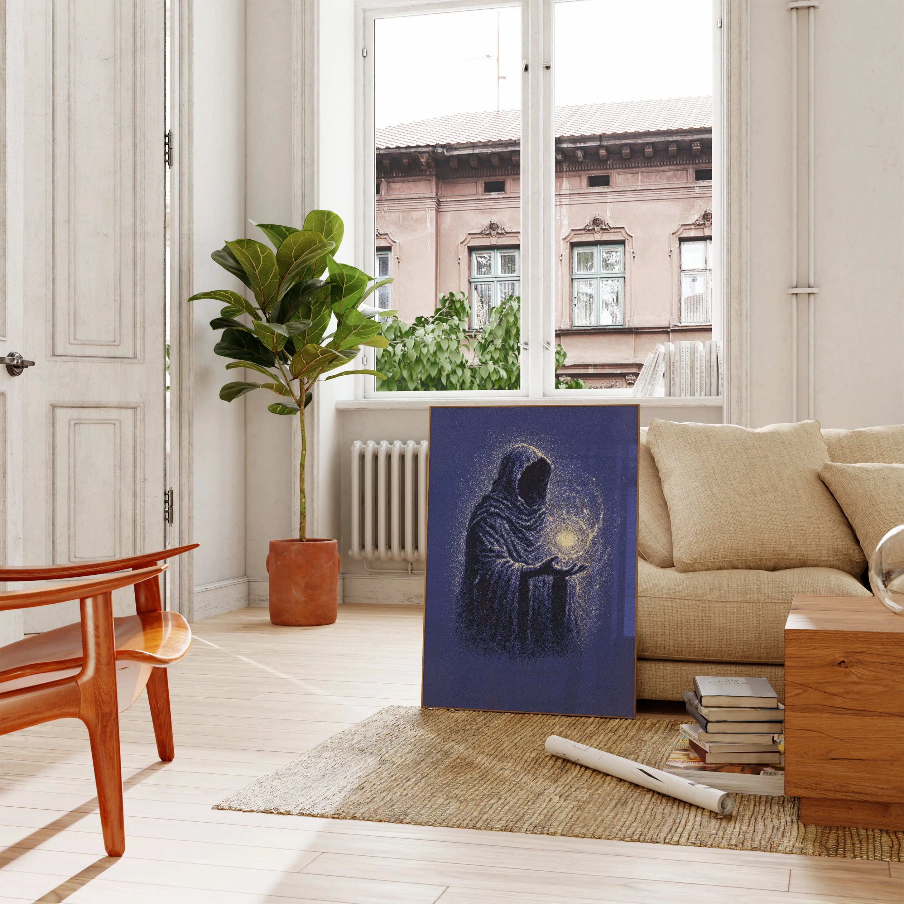 Mystic Astronaut Holding Light Poster - Image 2