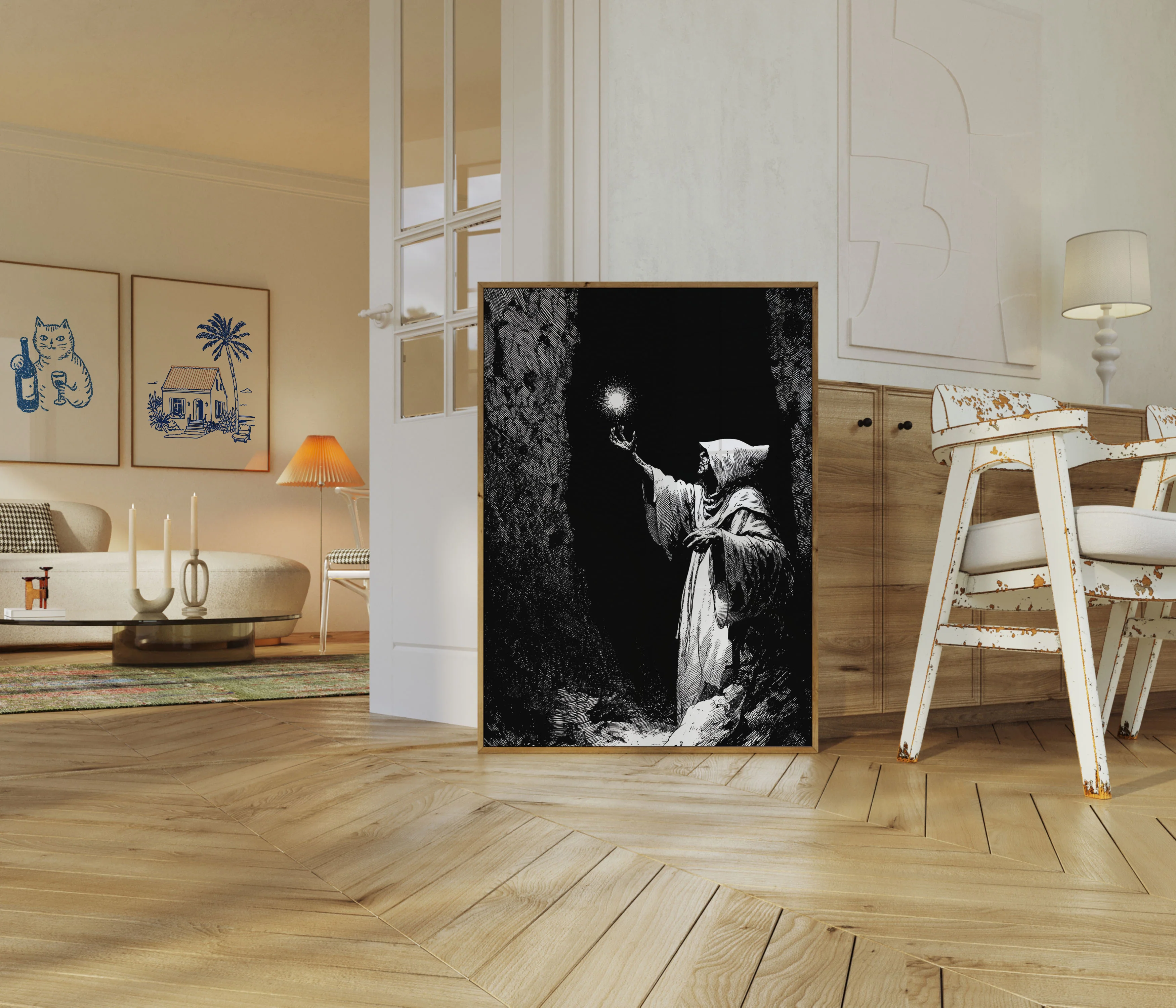 Mystical Wizard Casting Spell Poster - Image 5