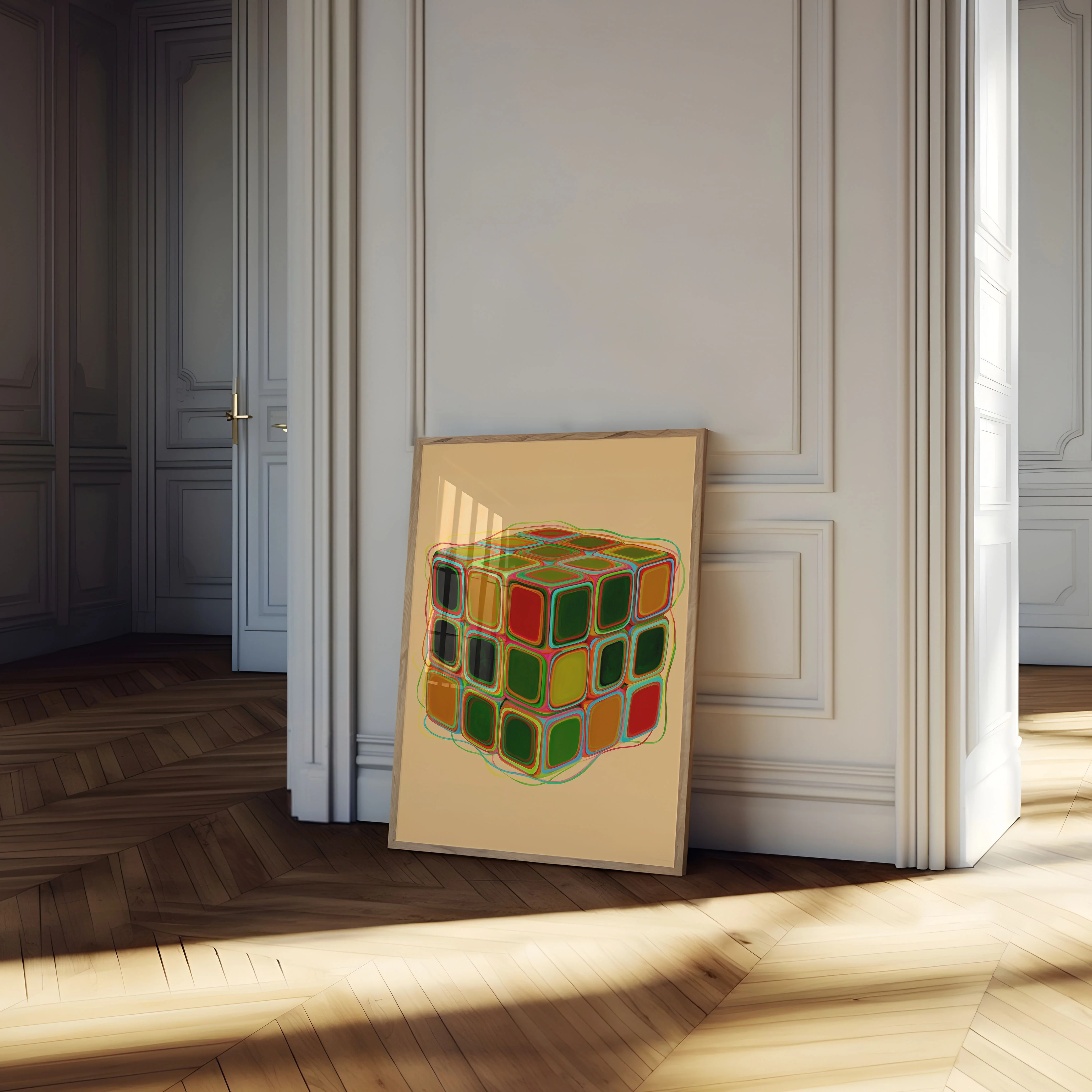 Psychedelic Rubik's Cube Poster - Image 4