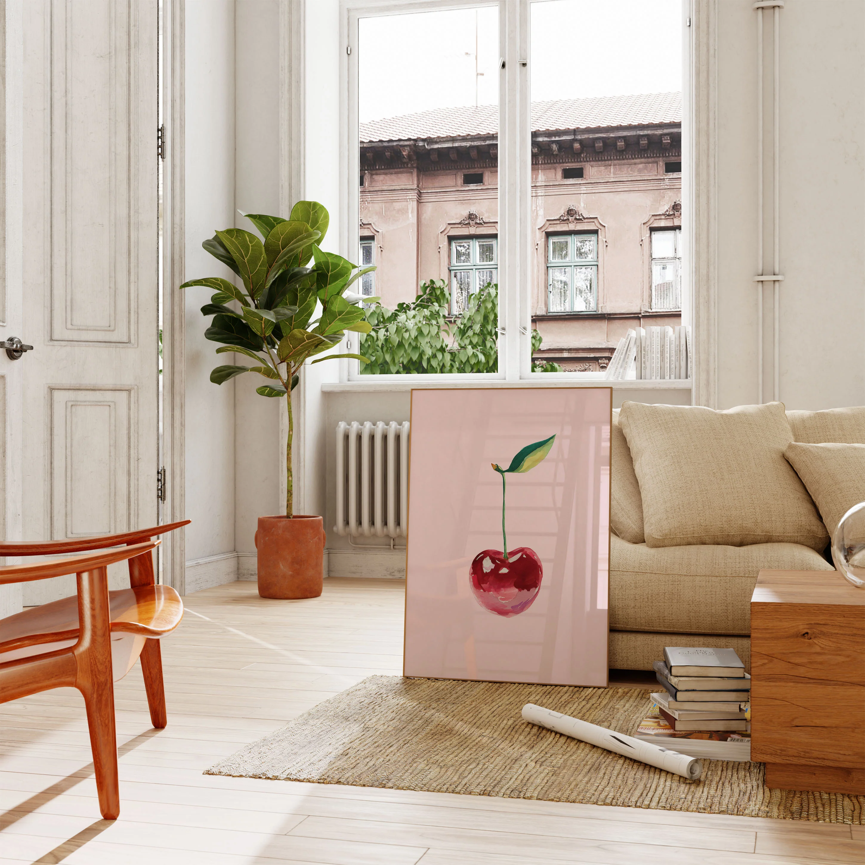 Red Cherry Delicate Poster - Image 2