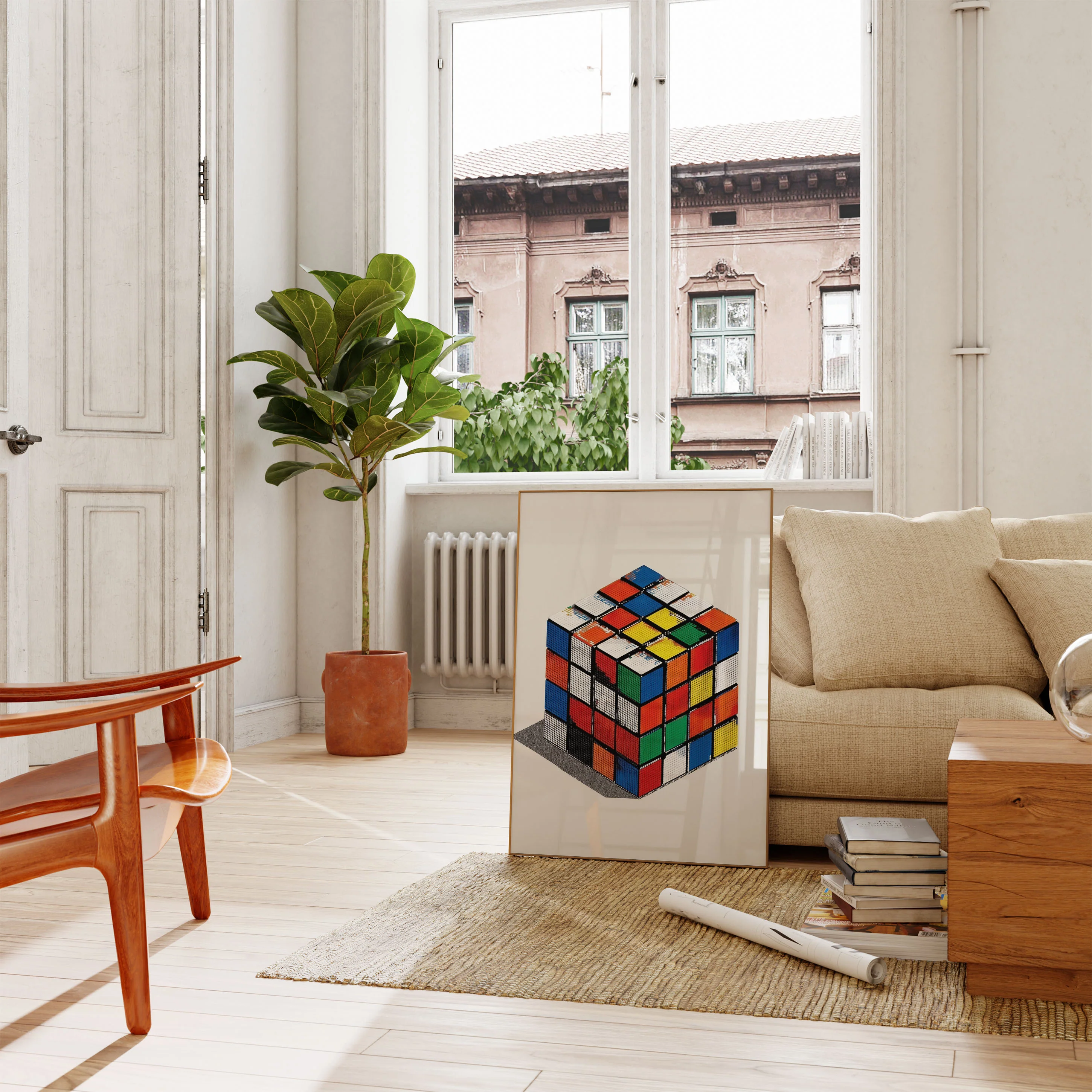 Retro Cube Puzzle Poster - Image 2