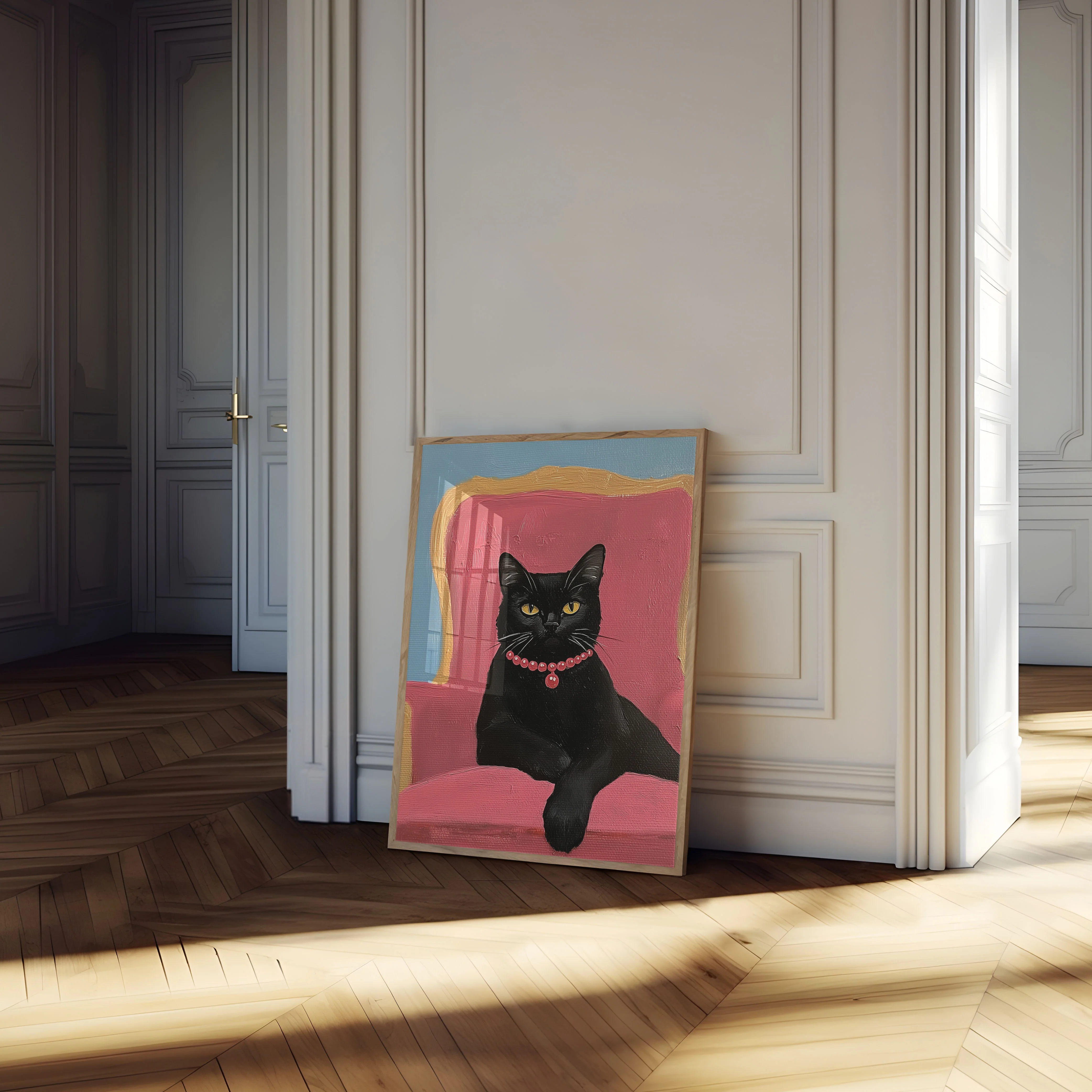 Royal Black Cat Elegance Poster - Image 4