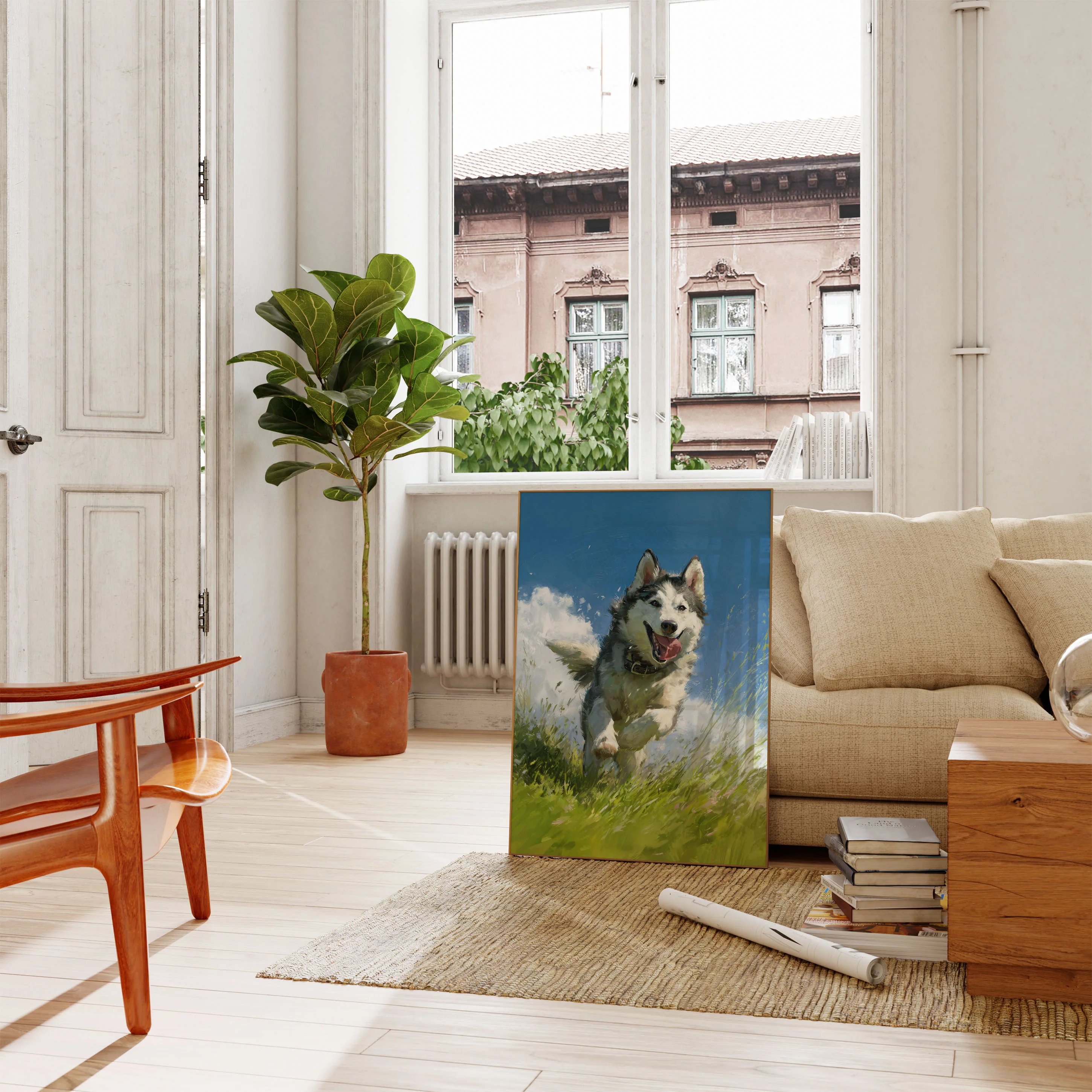 Running Husky Joy Poster - Image 2