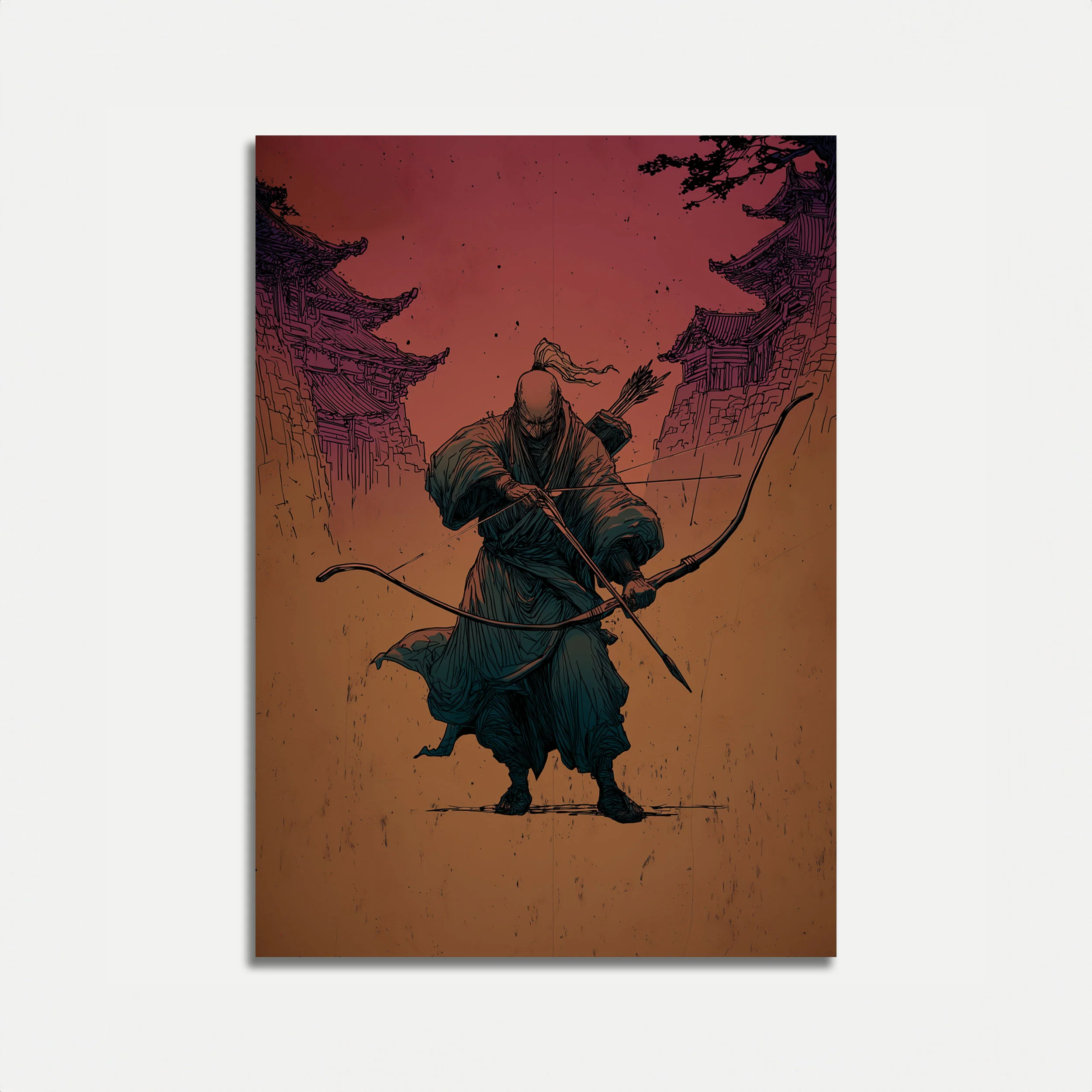 Samurai Archer in Ancient Japan Poster