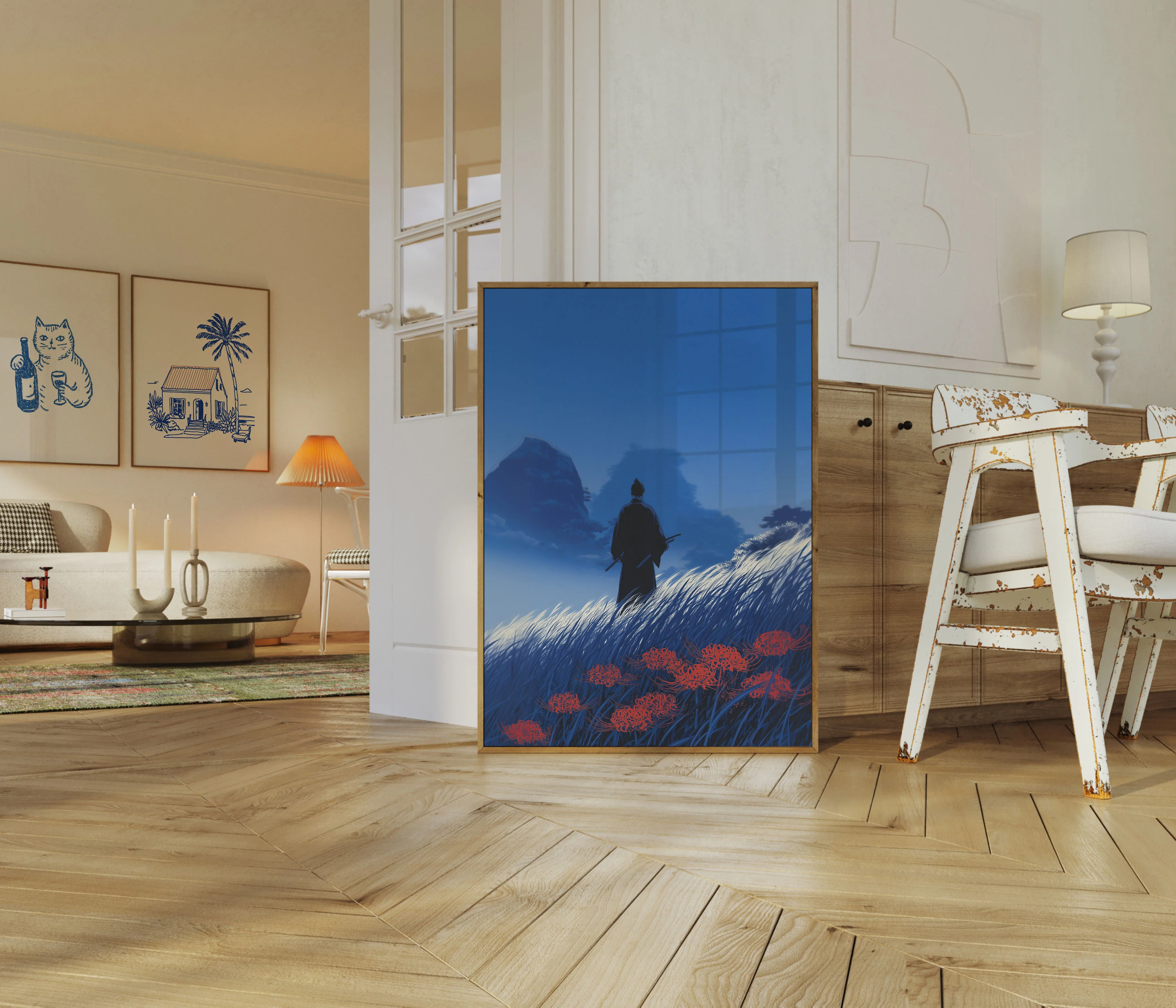 Samurai in Crimson Fields Poster - Image 5