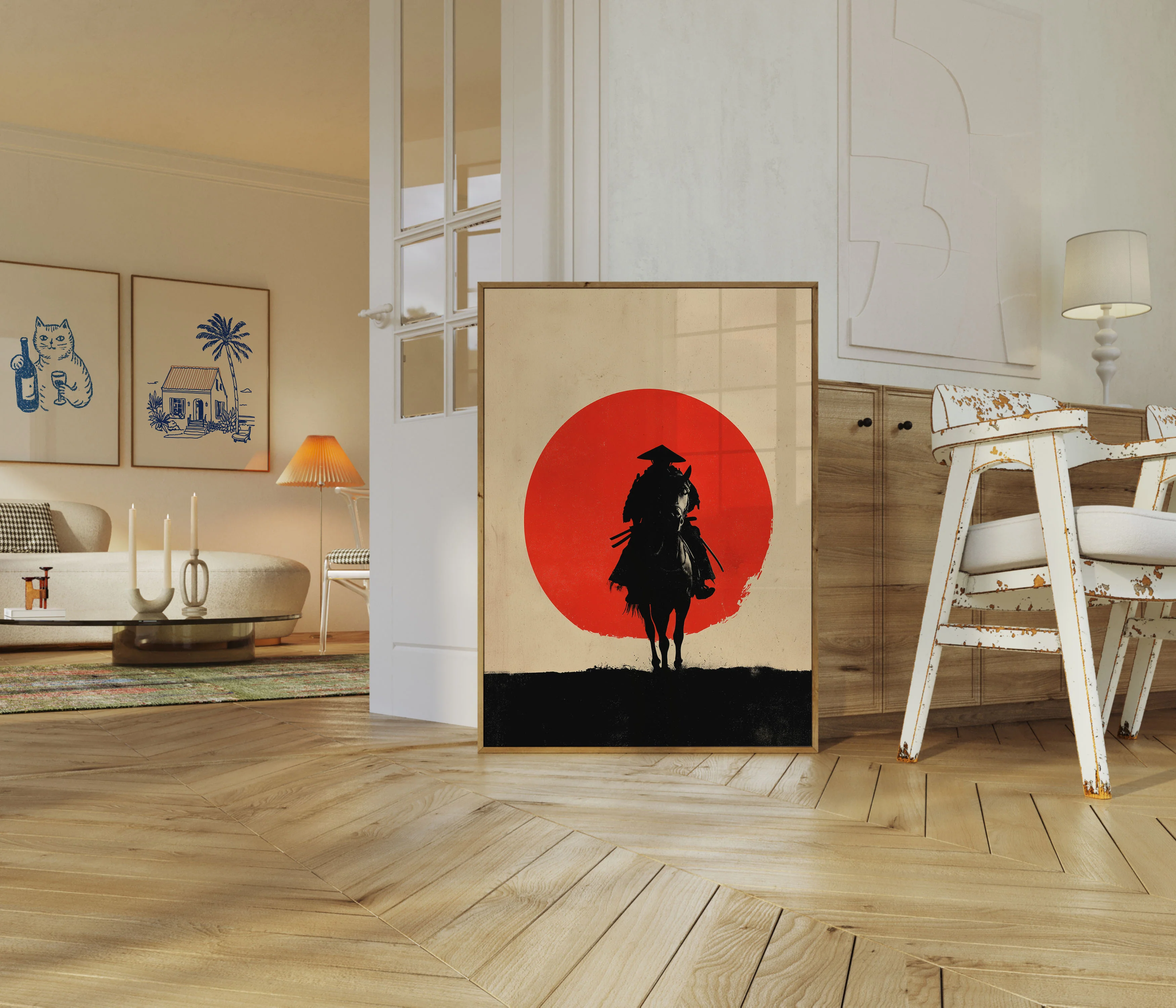 Samurai Warrior Silhouette Poster - Image 5