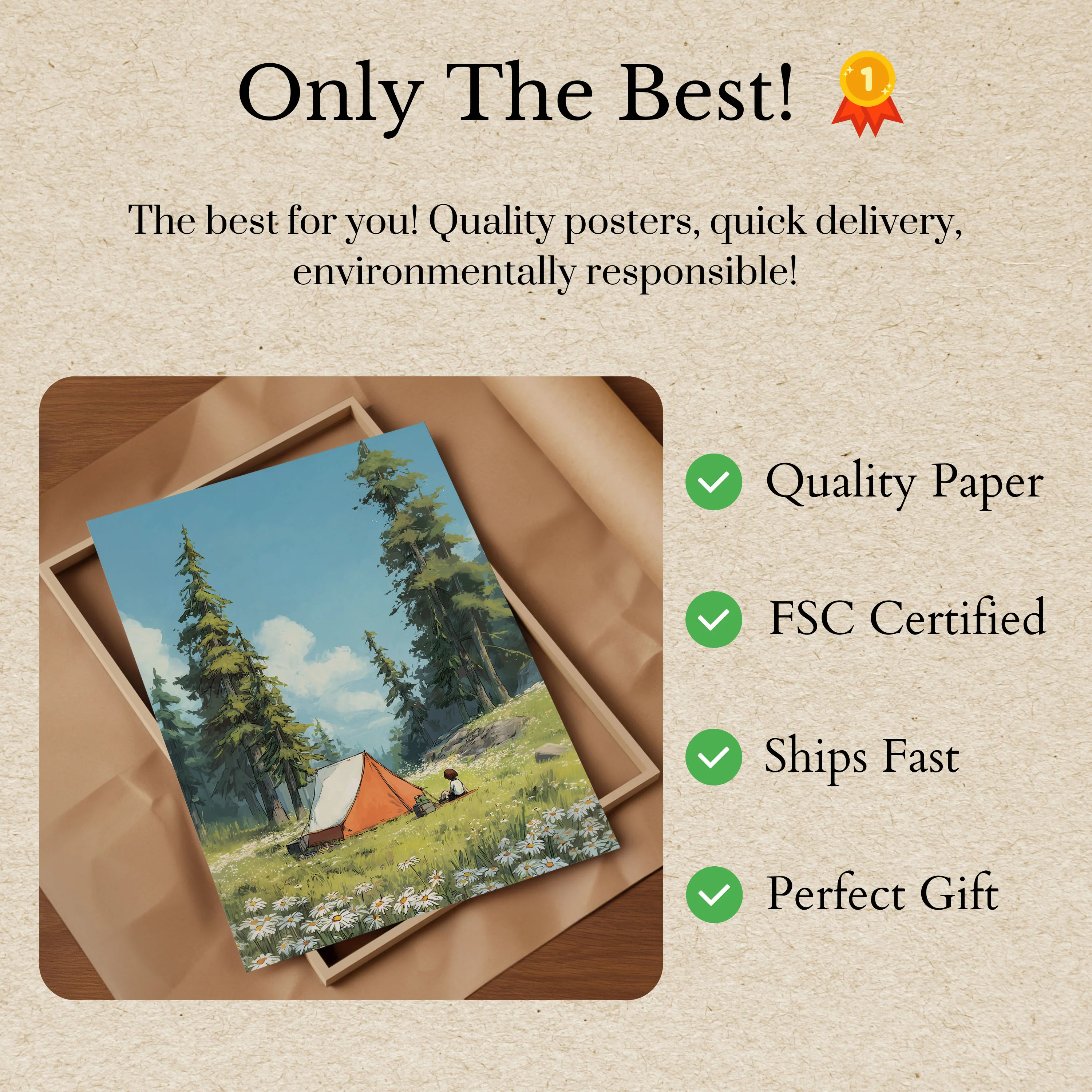 Serene Forest Camping Poster - Image 3