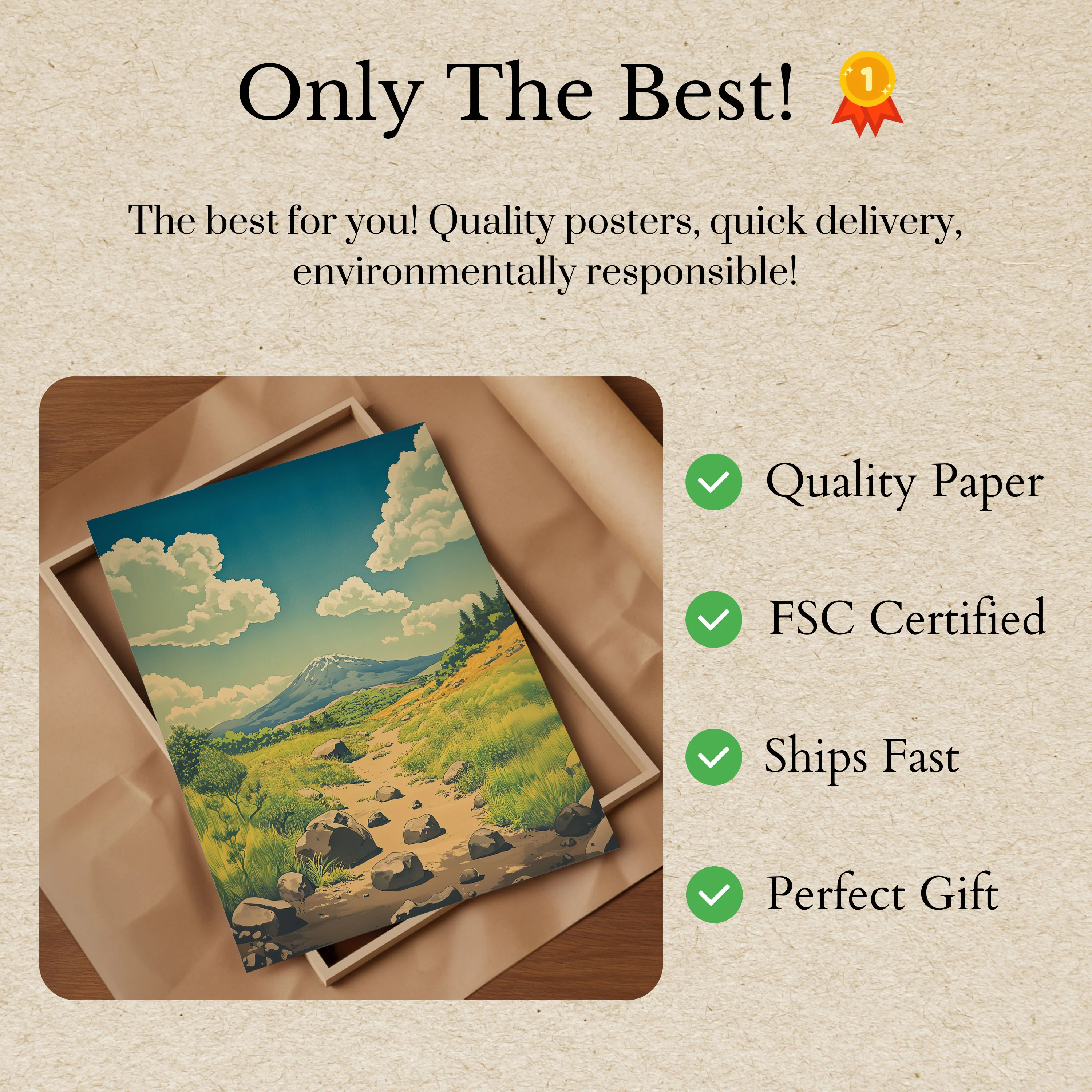 Serene Mountain Path Poster - Image 3