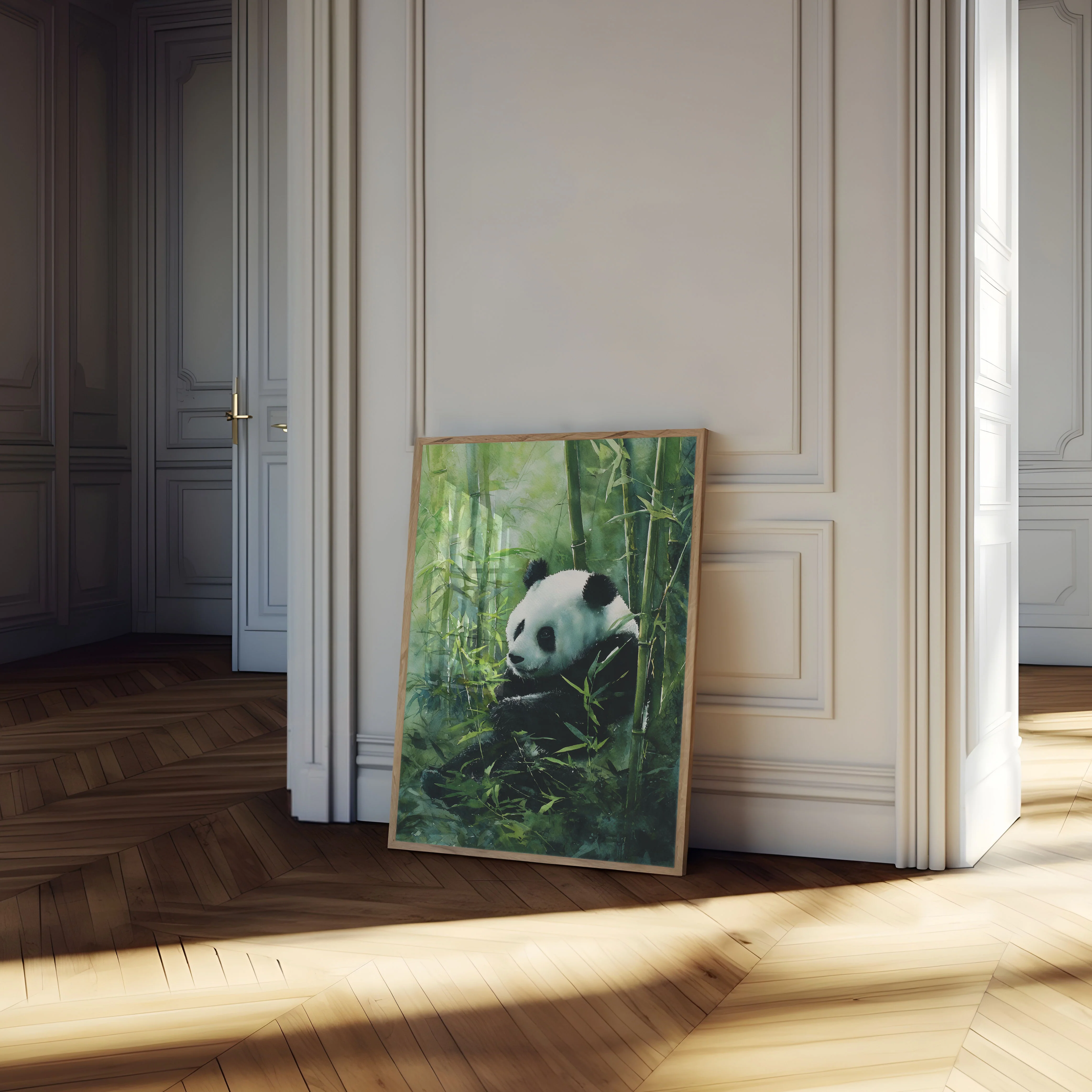 Serene Panda Bamboo Forest Poster - Image 4