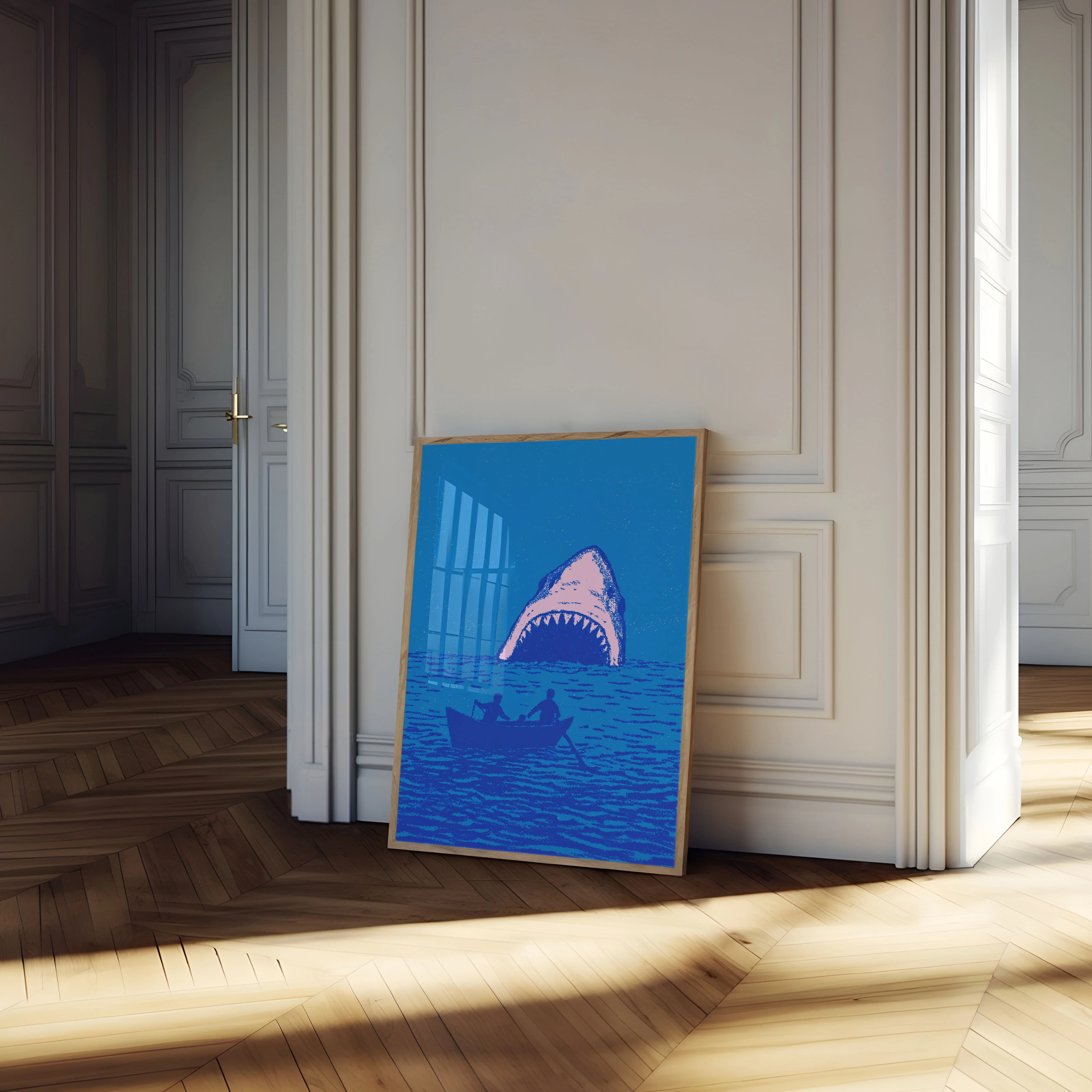 Shark Attack Nautical Danger Poster - Image 4