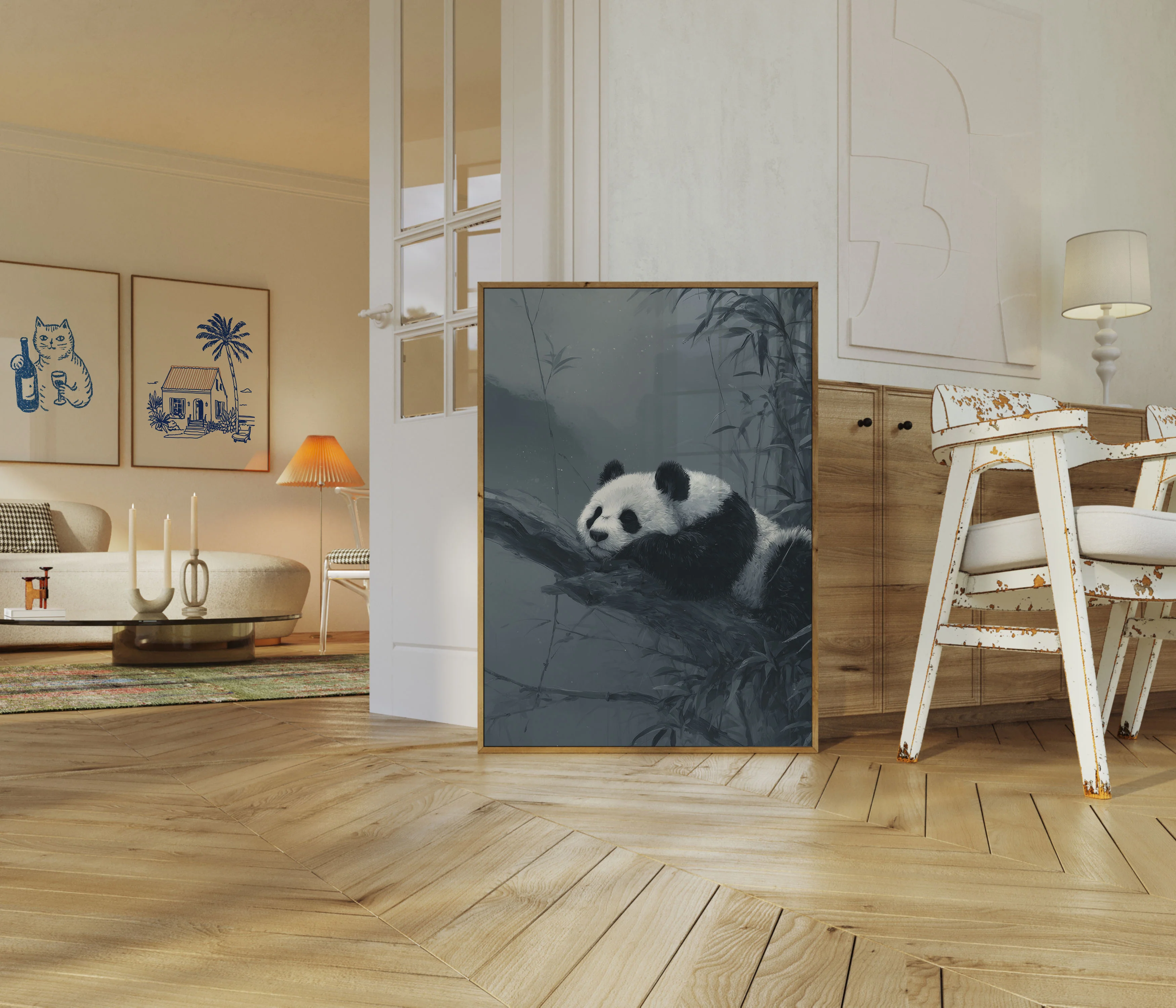 Sleepy Panda Bamboo Forest Poster - Image 5
