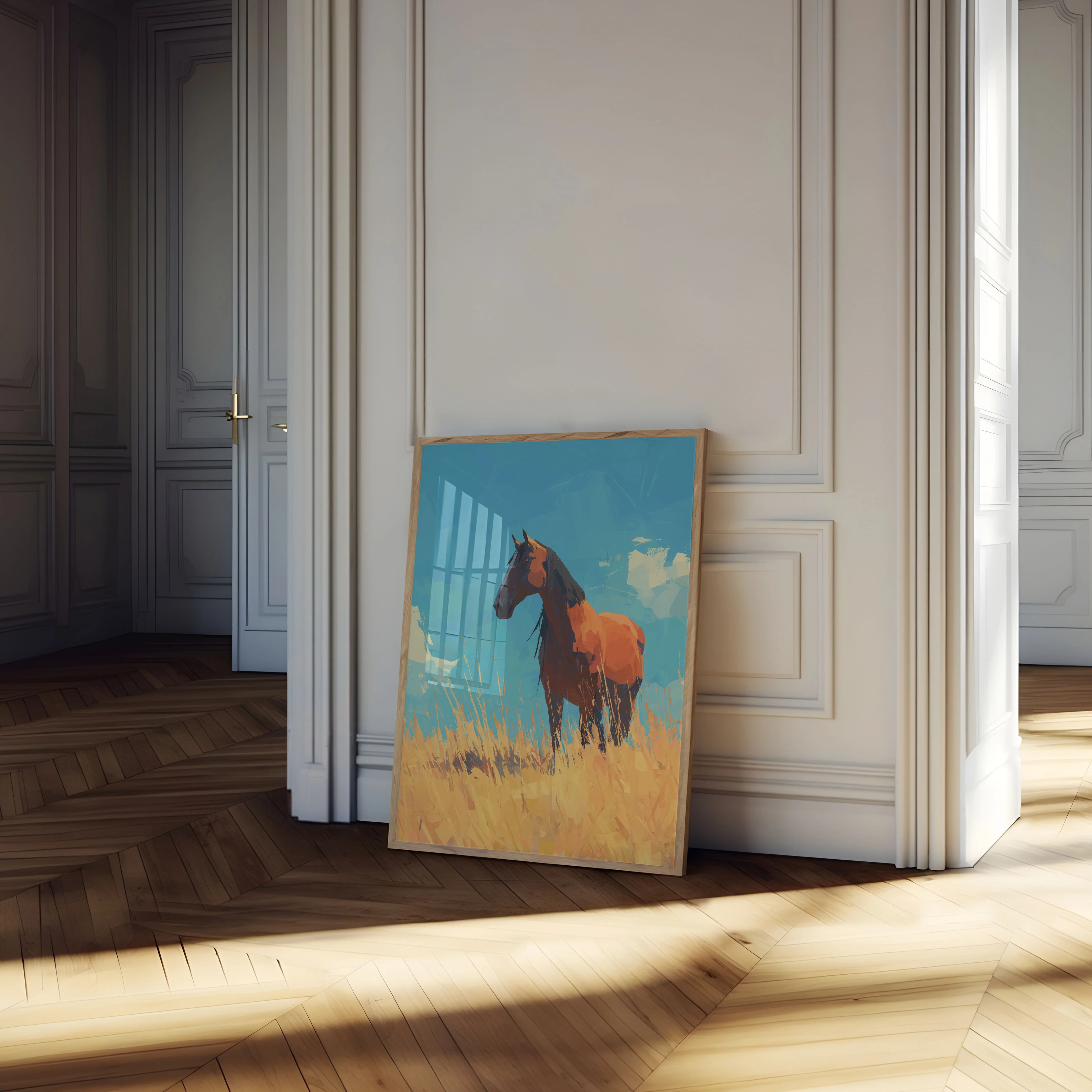 Solitary Stallion Prairie Poster - Image 4
