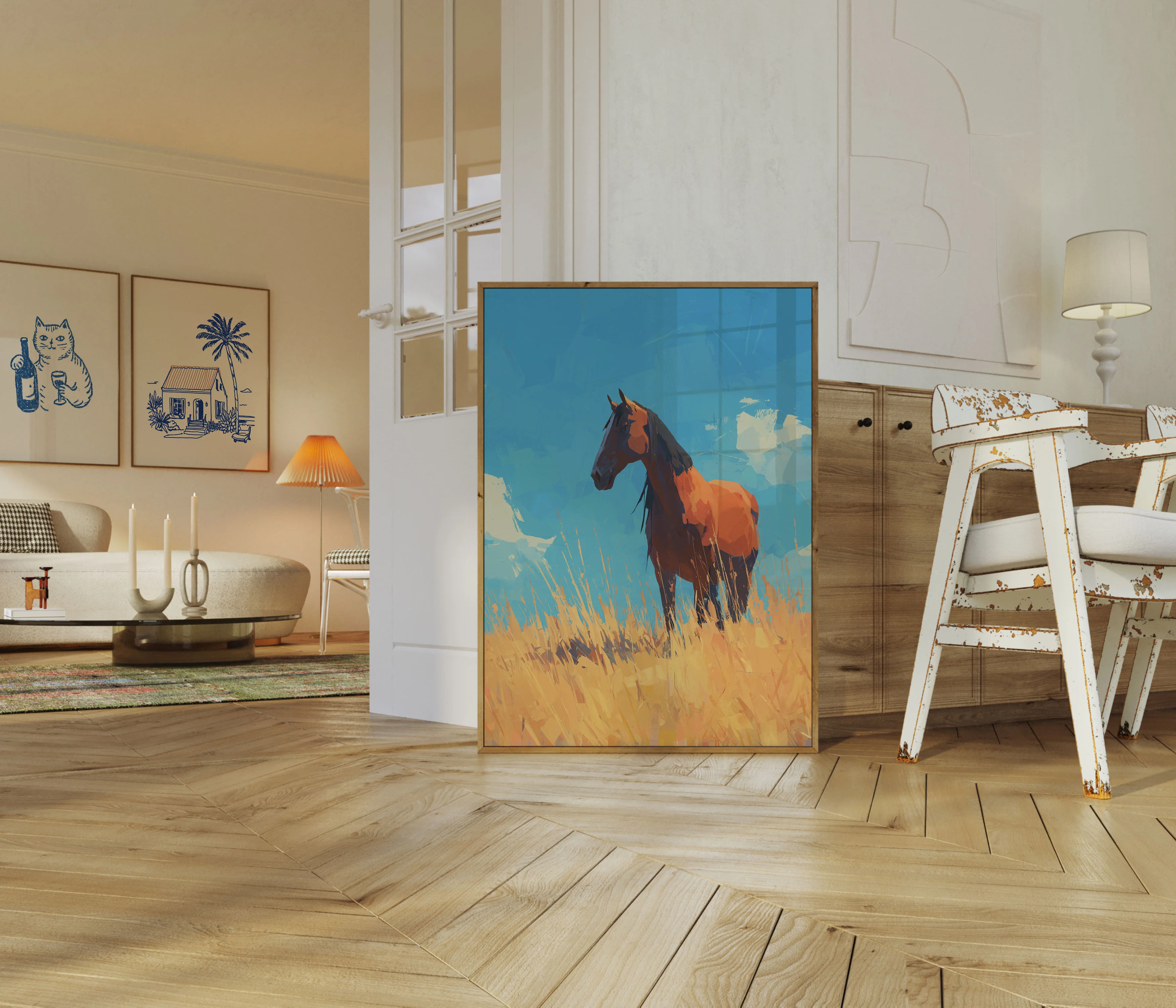 Solitary Stallion Prairie Poster - Image 5
