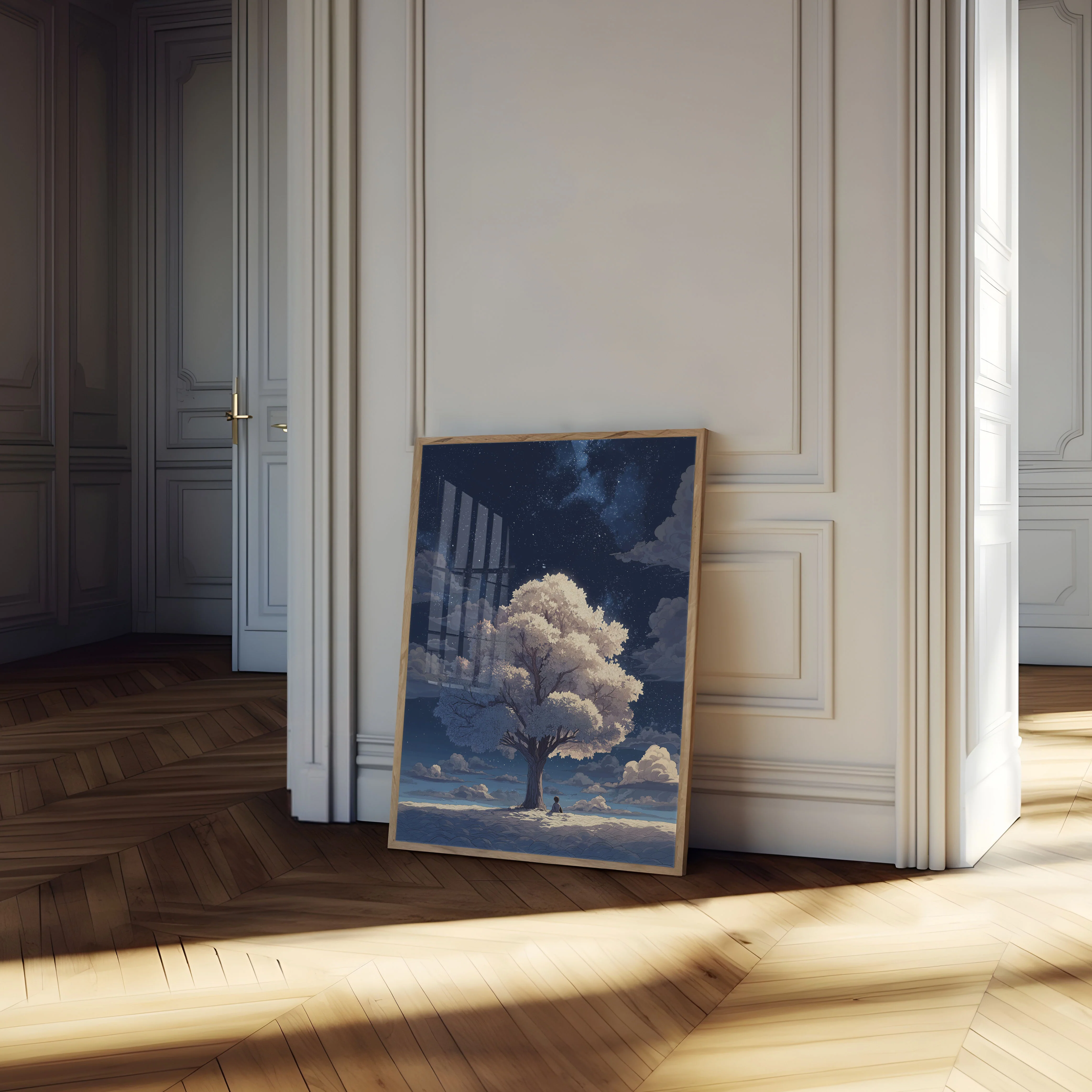 Starlit Solitude Tree Poster - Image 4