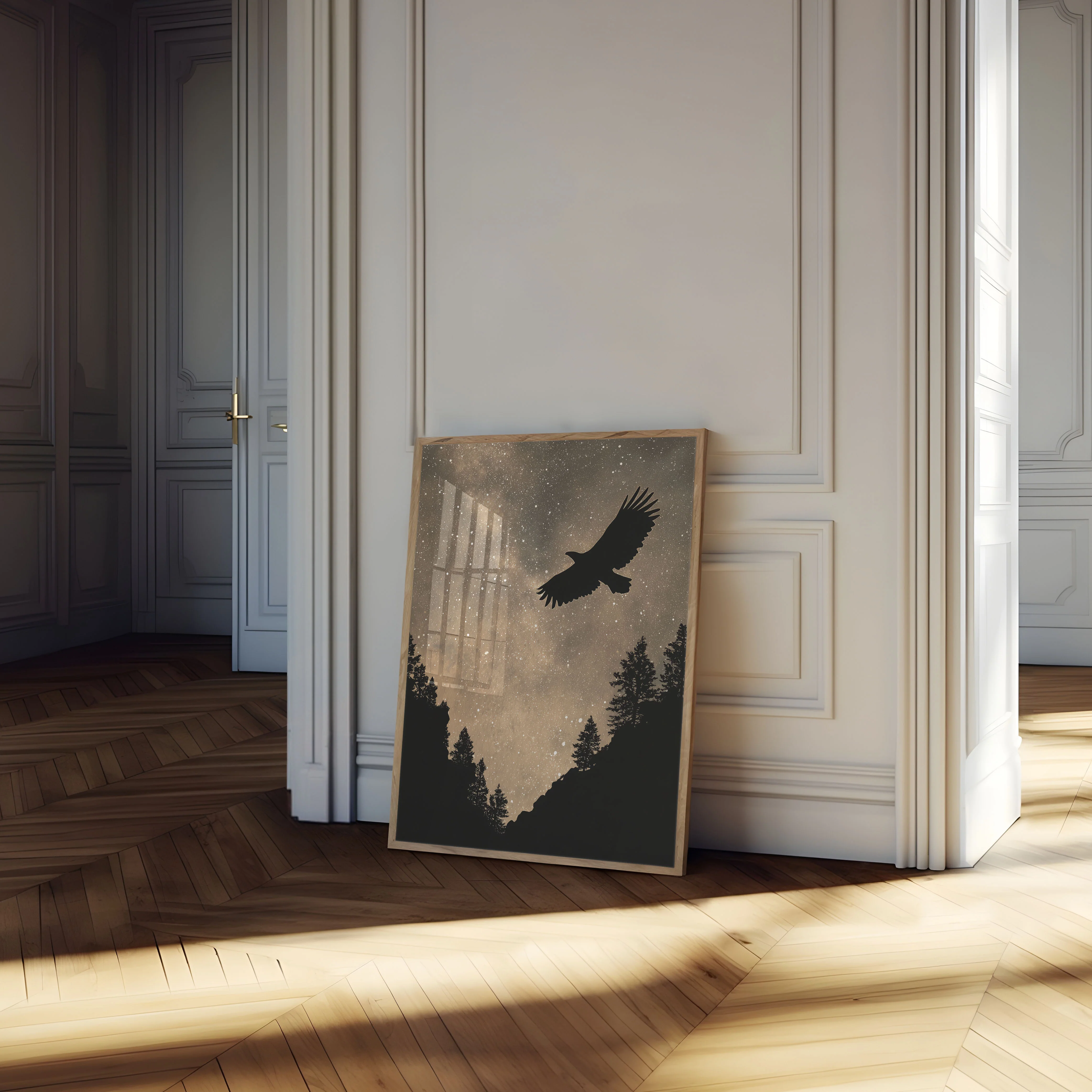 Starry Night Eagle Flight Poster - Image 4