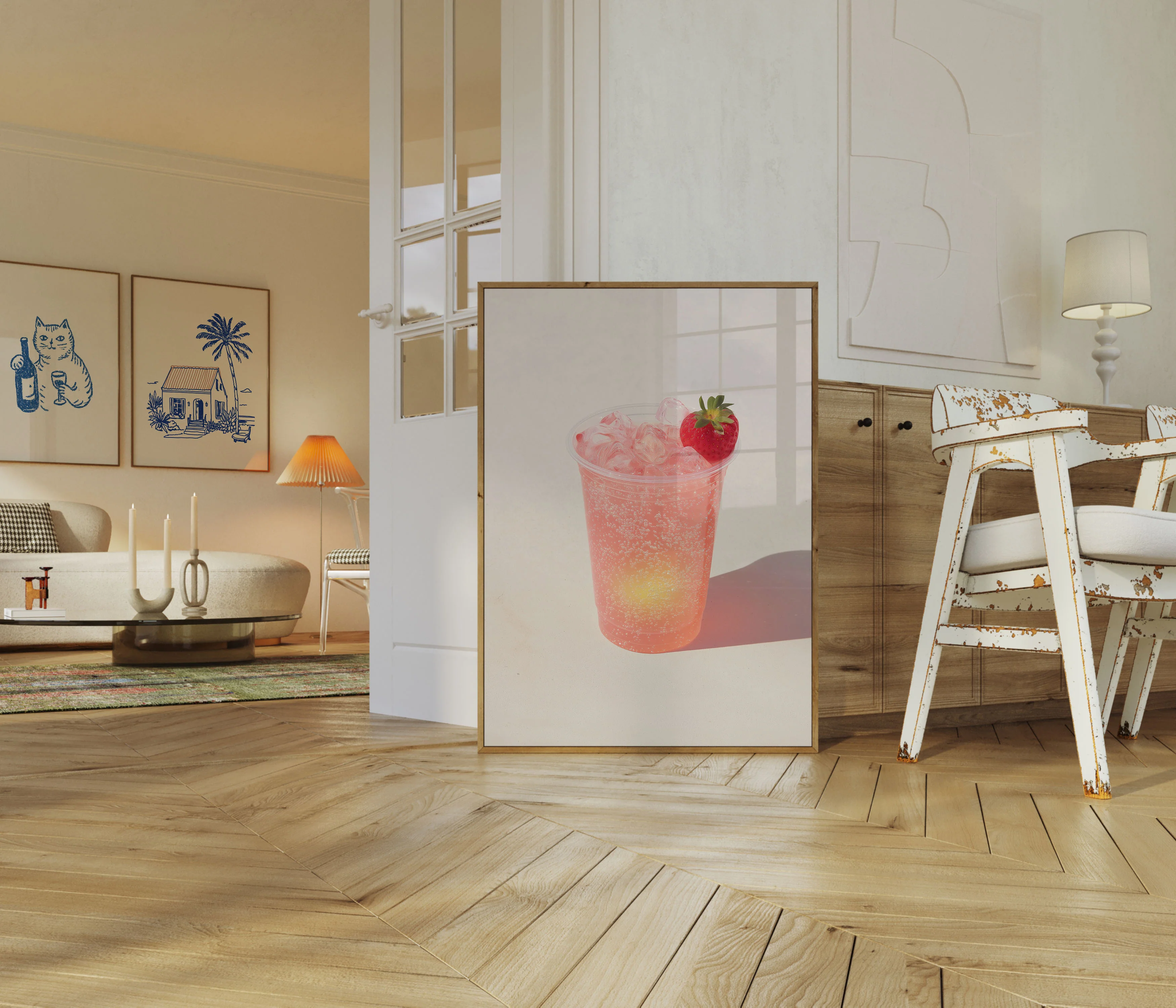 Strawberry Sparkle Refreshment Poster - Image 5