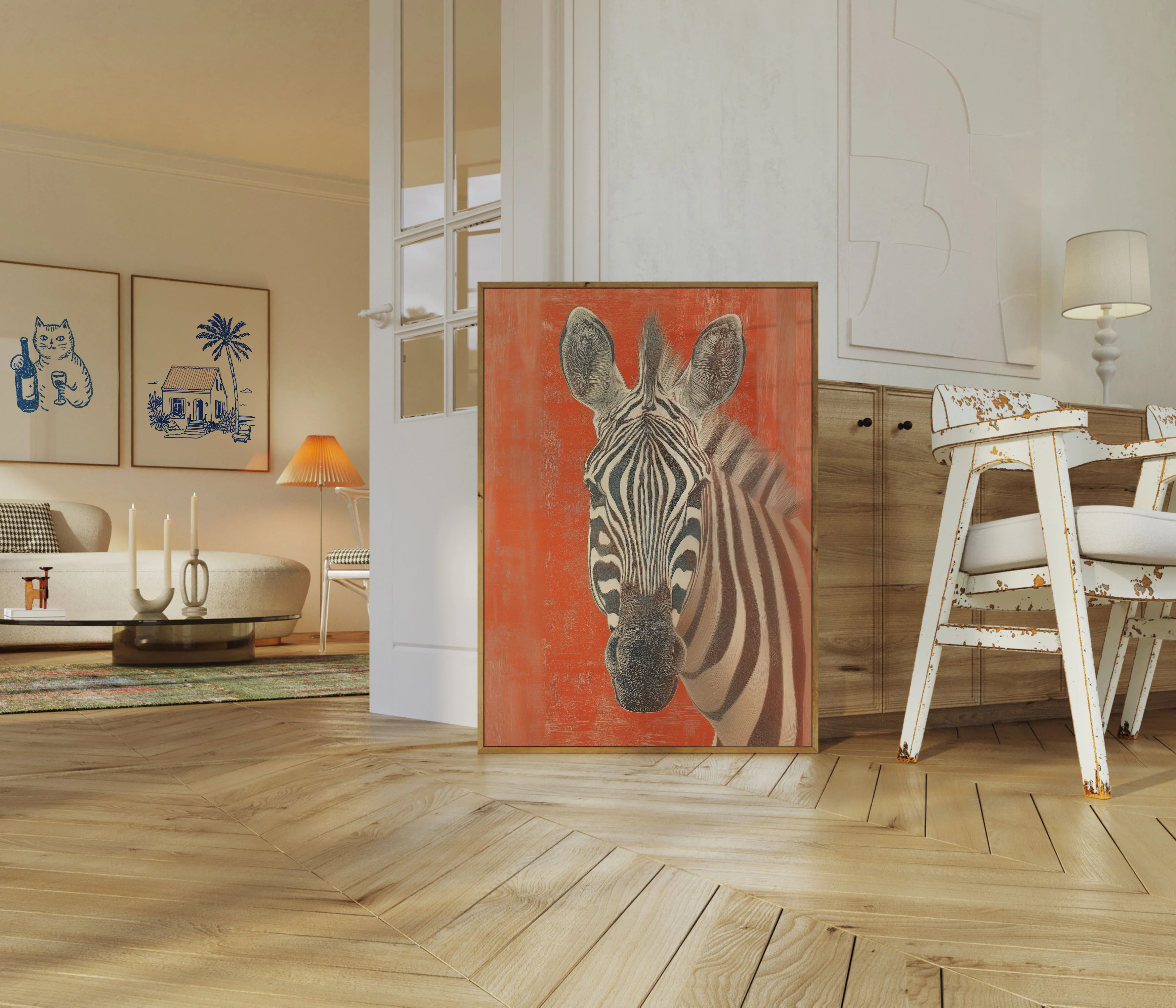 Striped Elegance Zebra Poster - Image 5