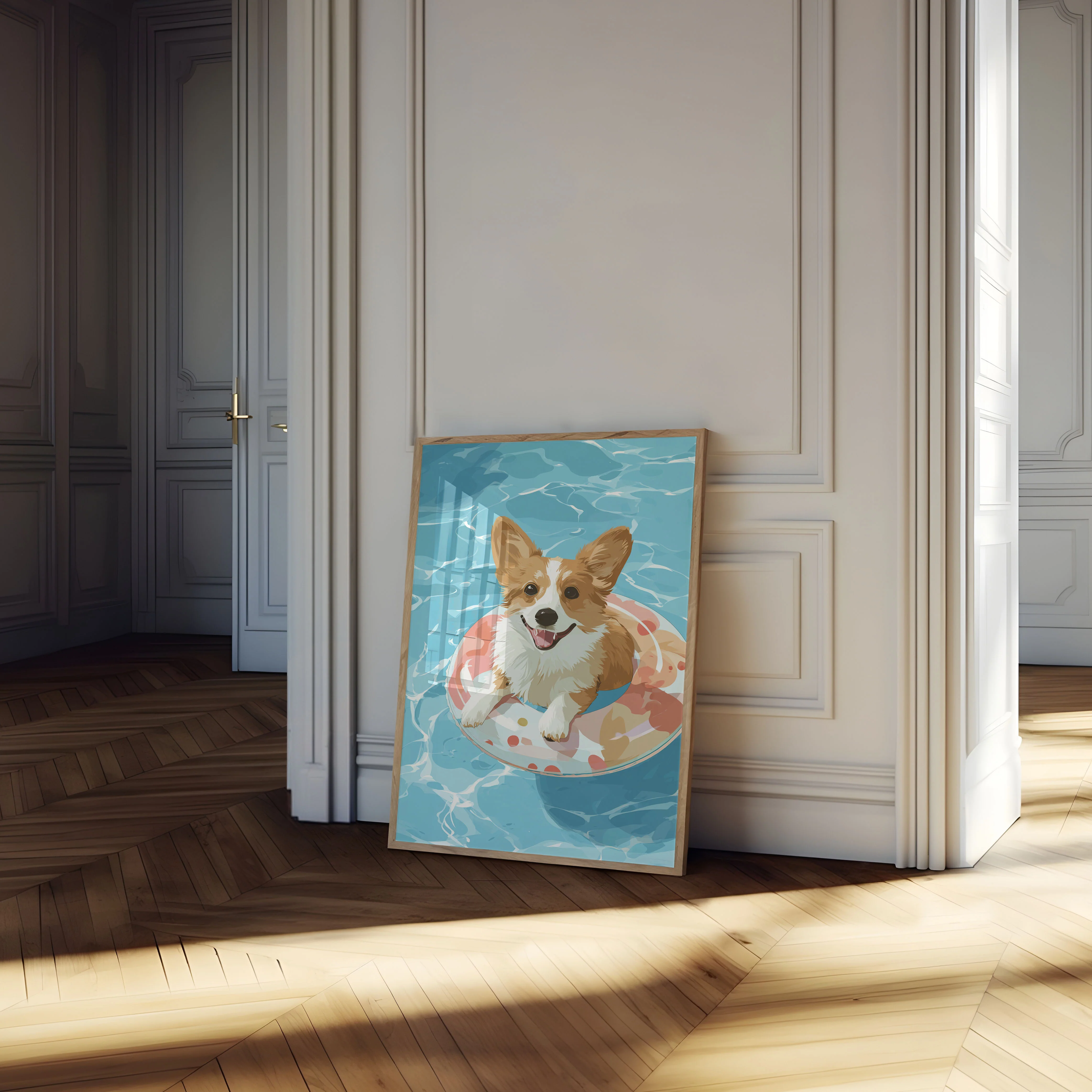 Summer Corgi Pool Float Poster - Image 4
