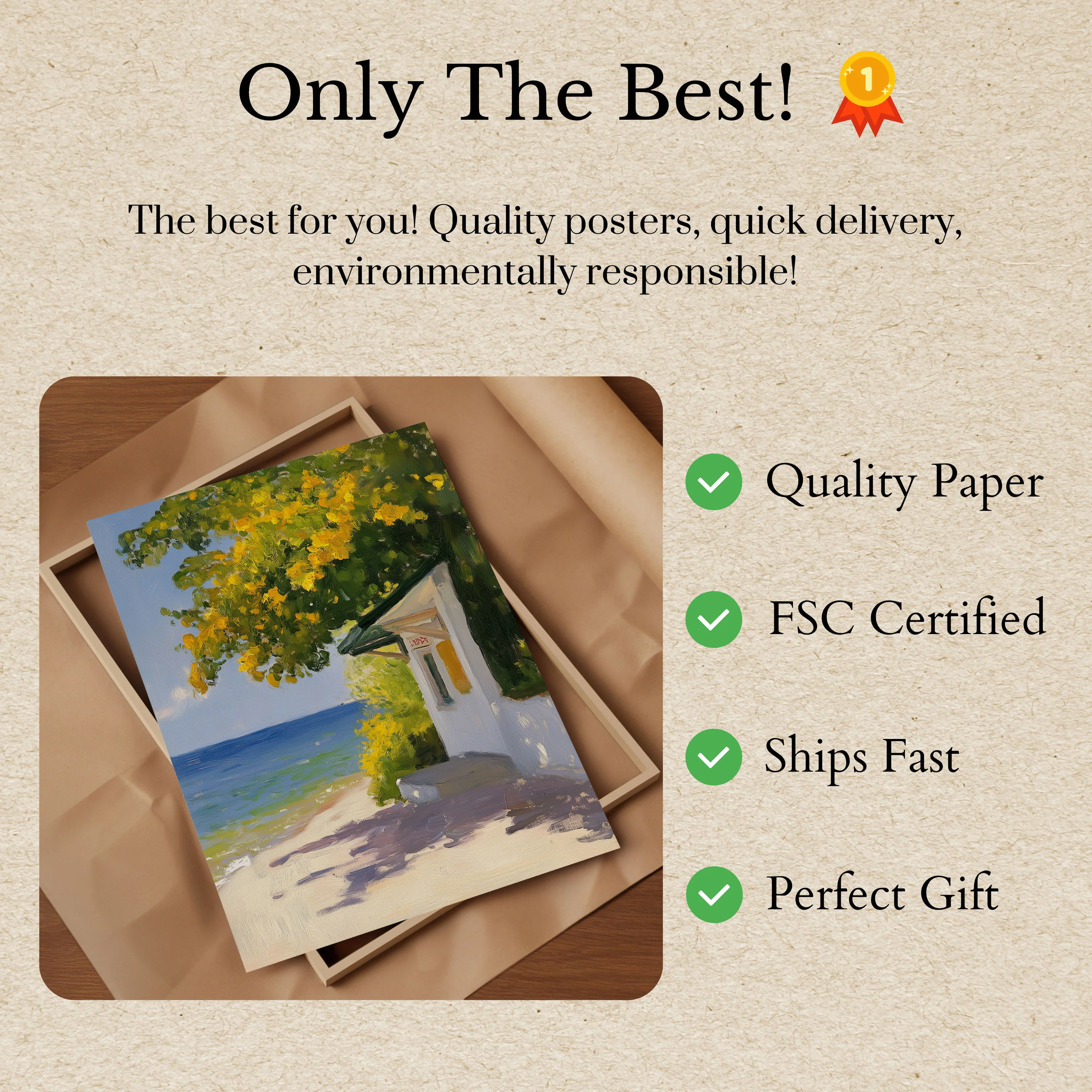 Sunny Coastal Retreat Poster - Image 3