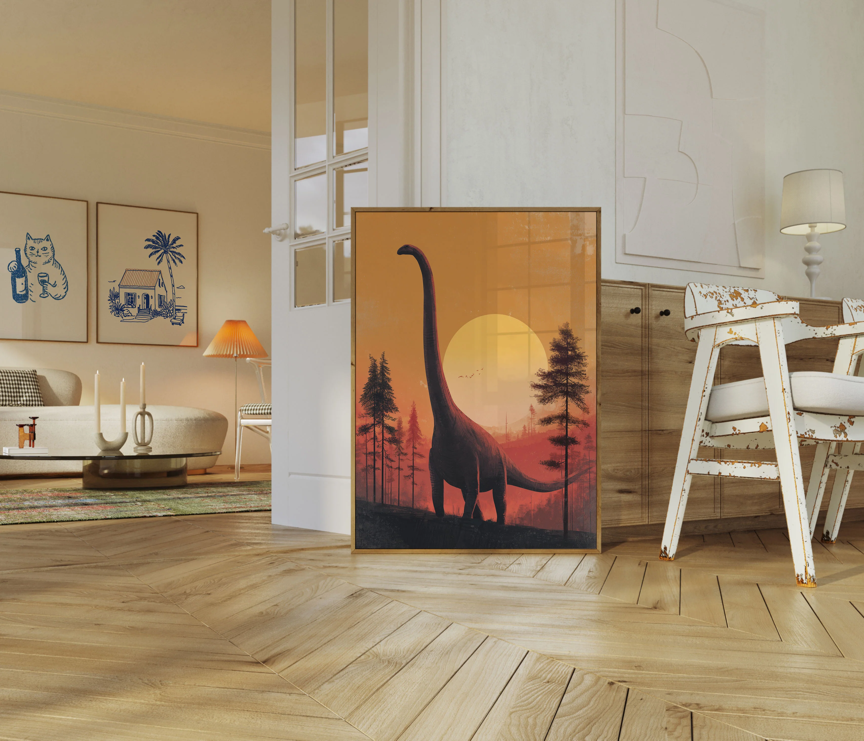 Sunset Brachiosaurus Forest Poster - Image 5