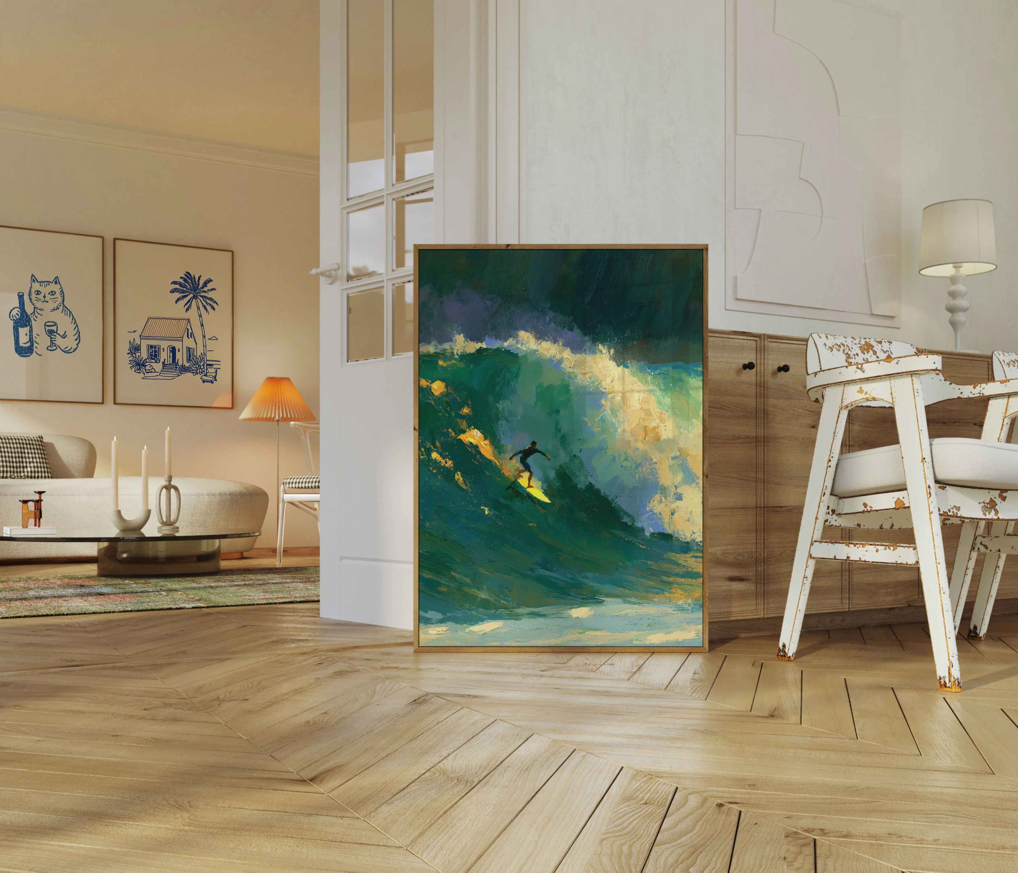 Surfer Riding the Wave Poster - Image 5