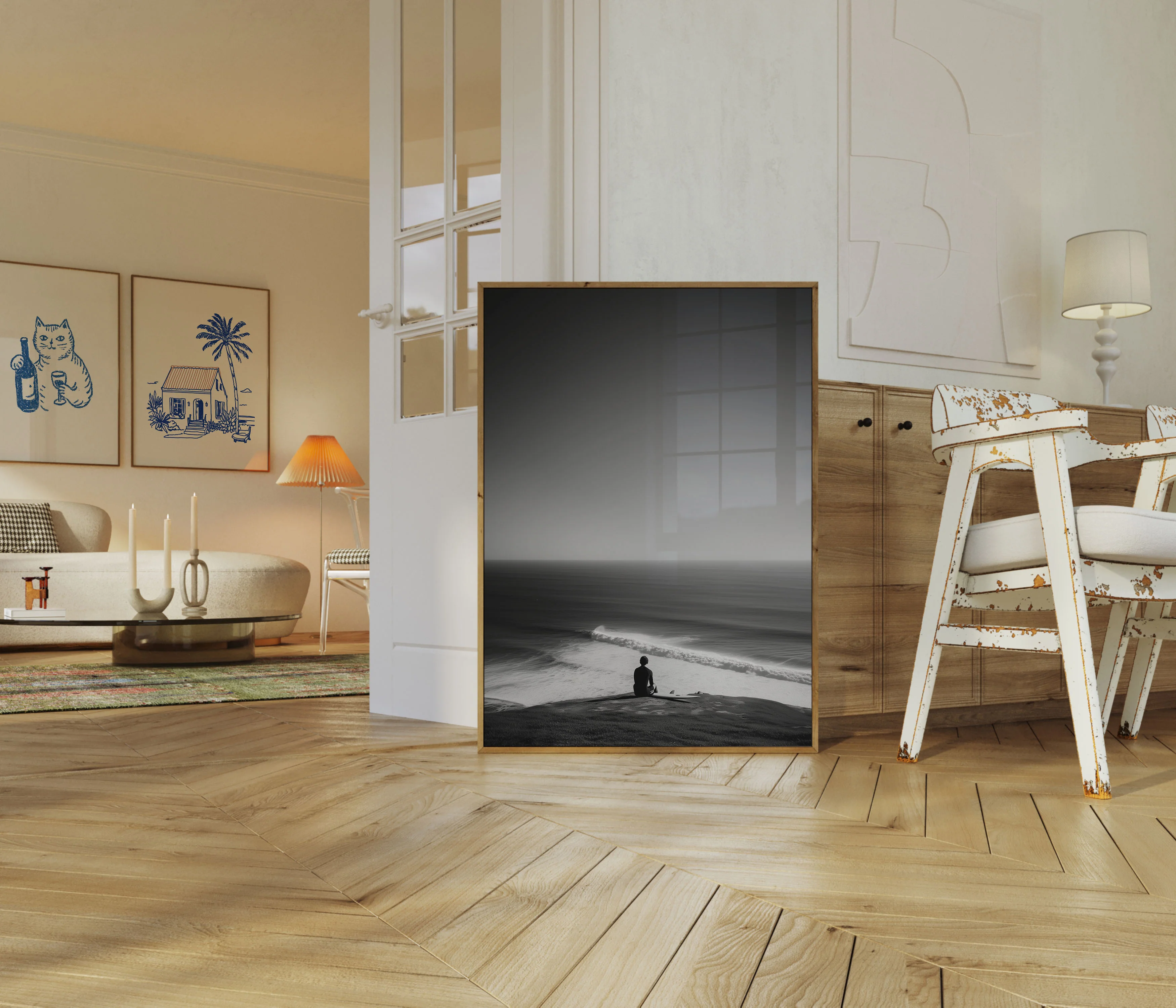 Surfer Waiting for Waves Poster - Image 5