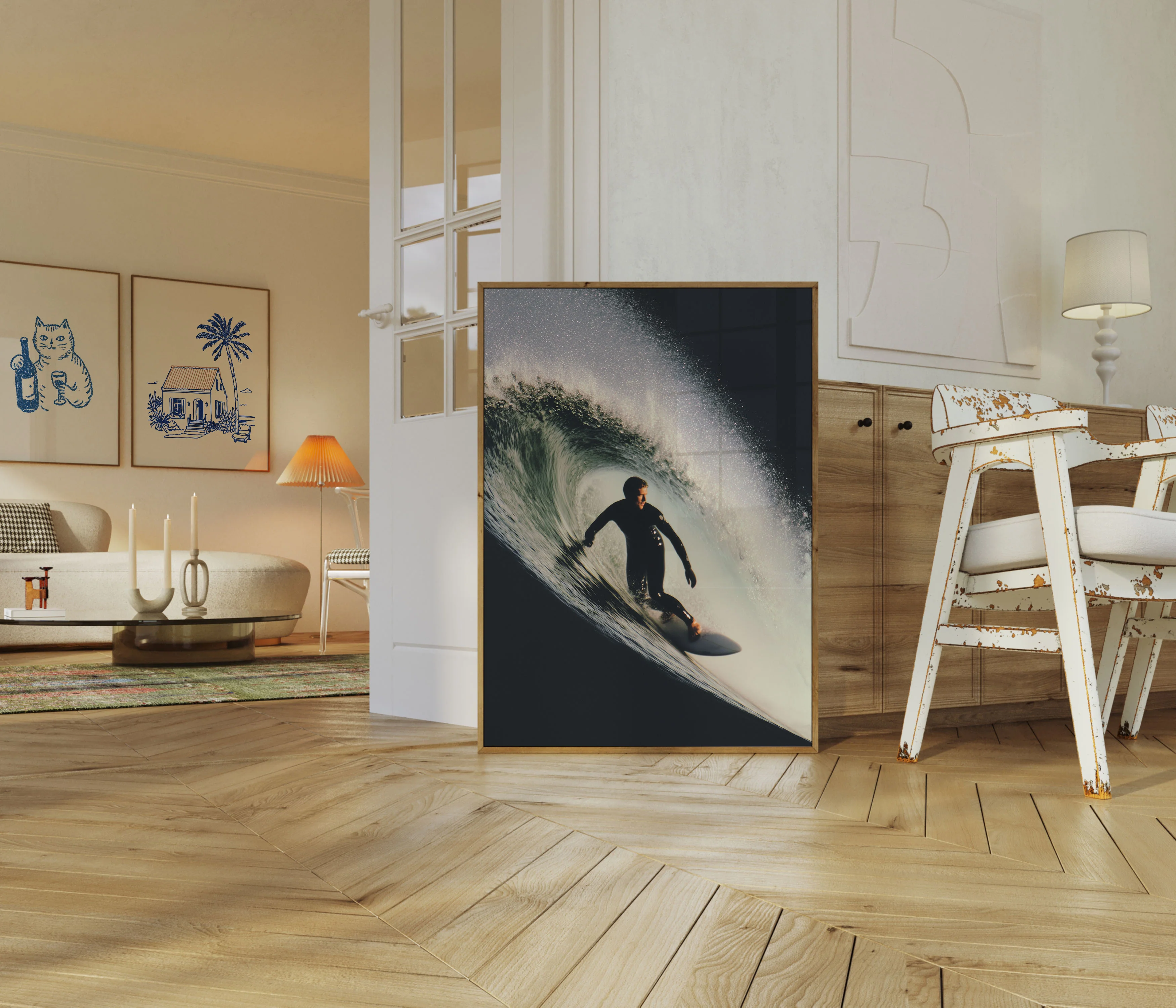 Surf's Celestial Curl Poster - Image 5