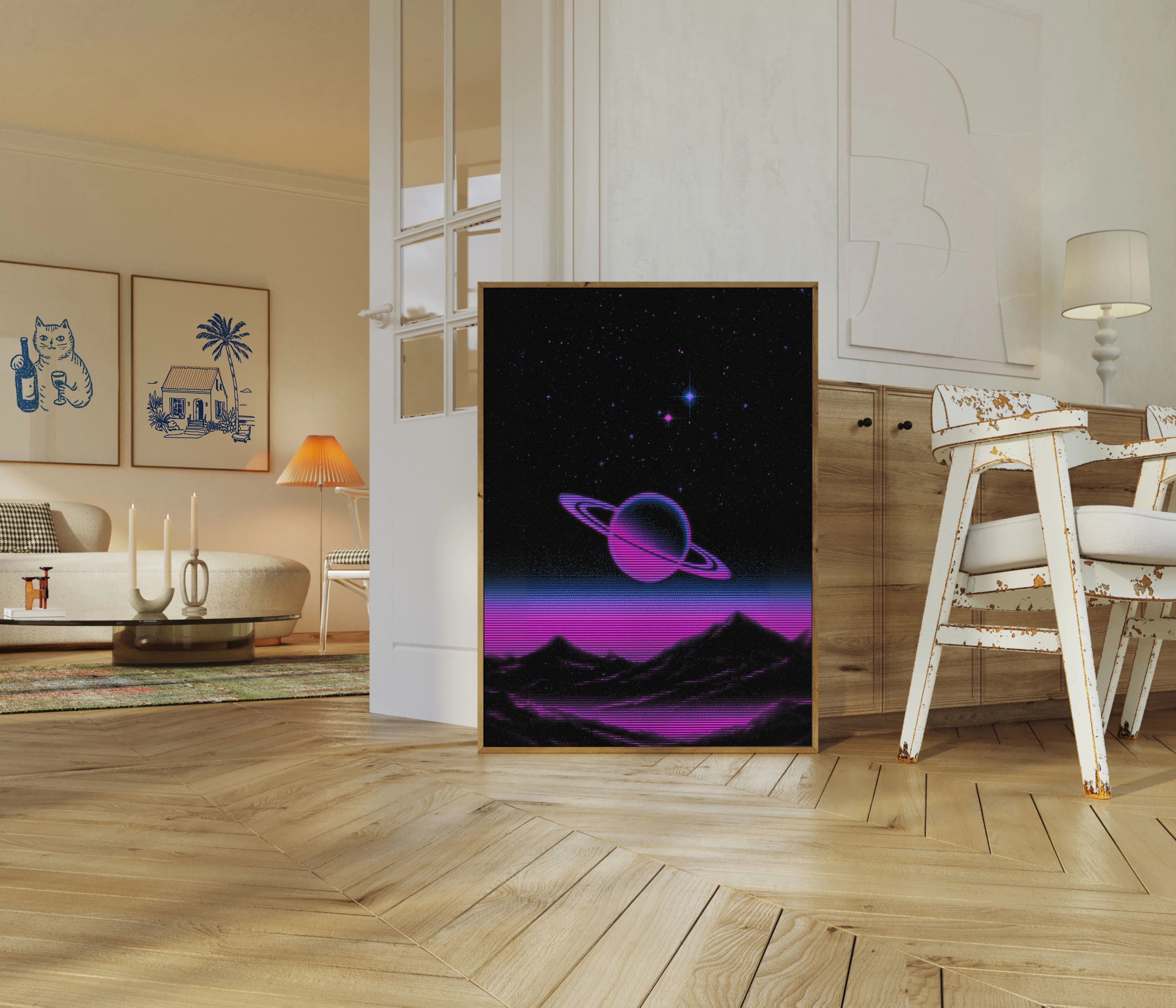Synthwave Space Odyssey Poster - Image 5