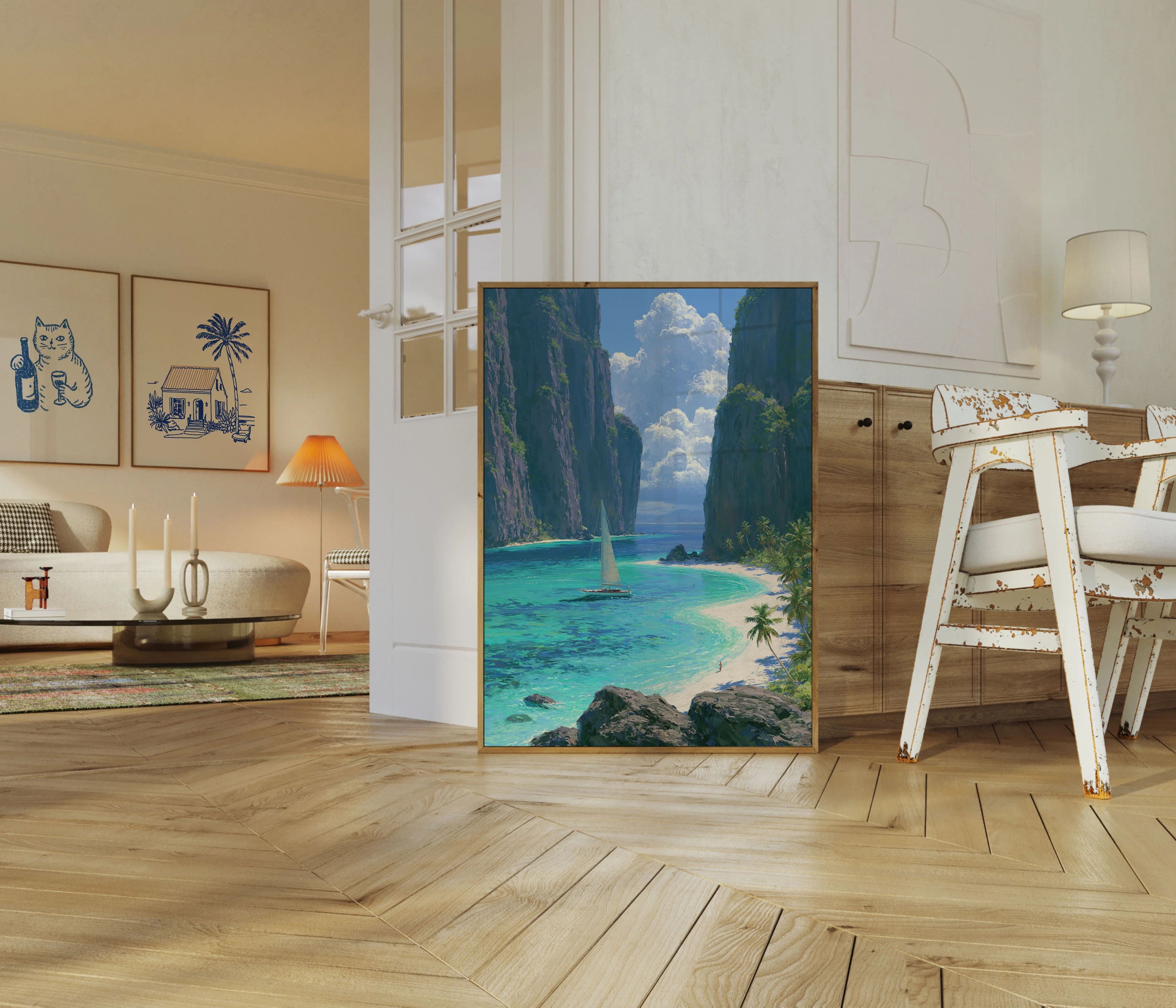 Tropical Paradise Island Lagoon Poster - Image 5