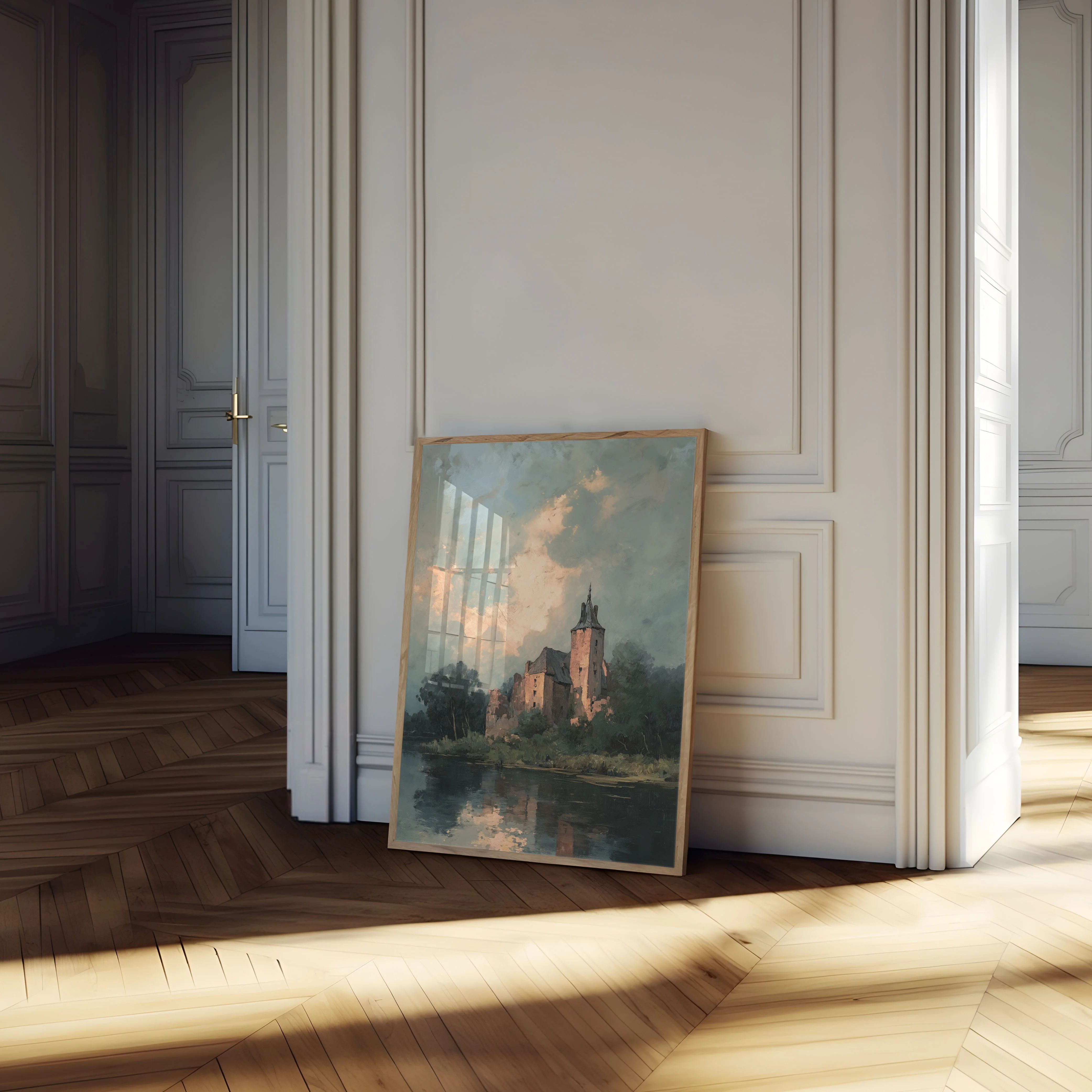 Twilight Castle Lakeside Poster - Image 4