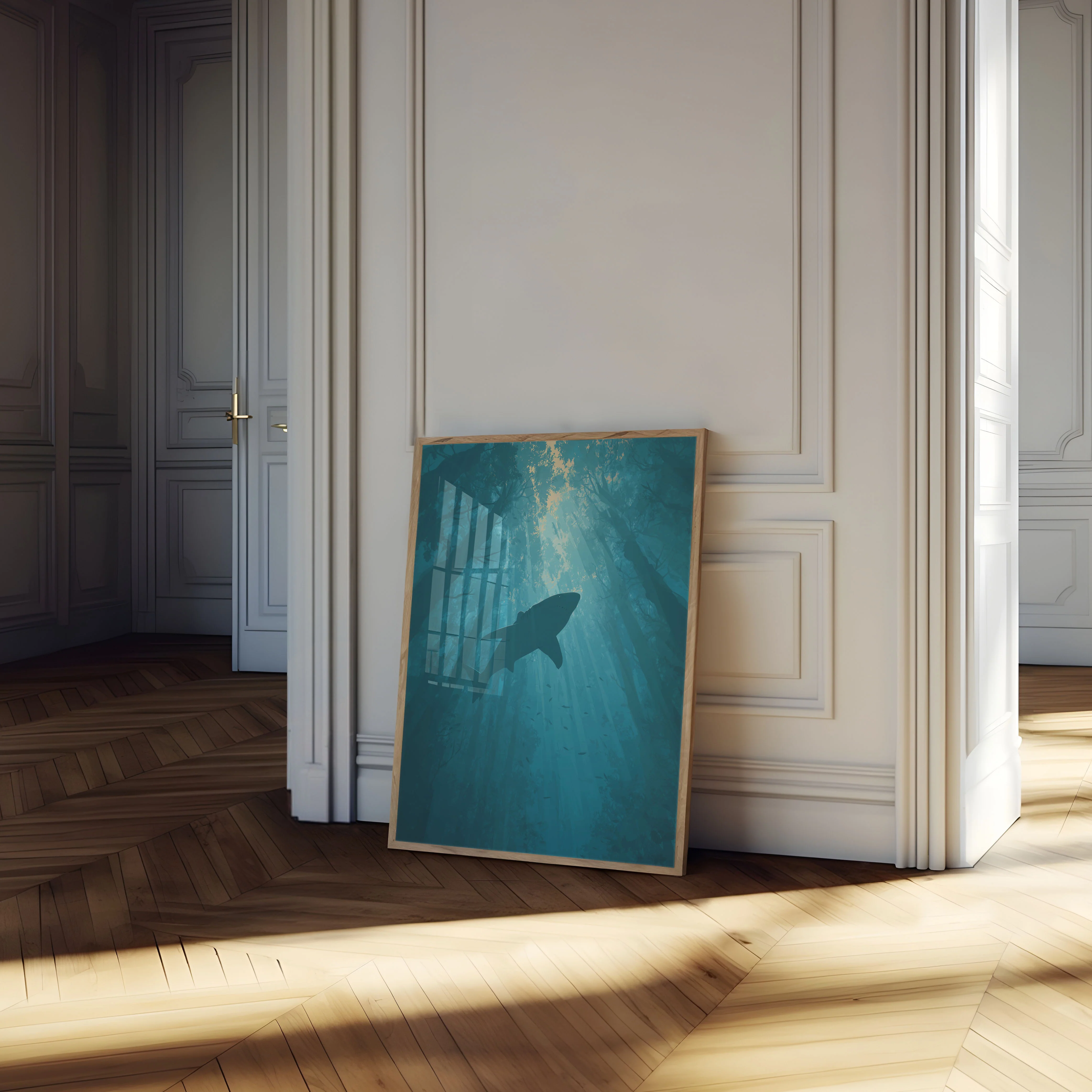 Underwater Forest Shark Poster - Image 4