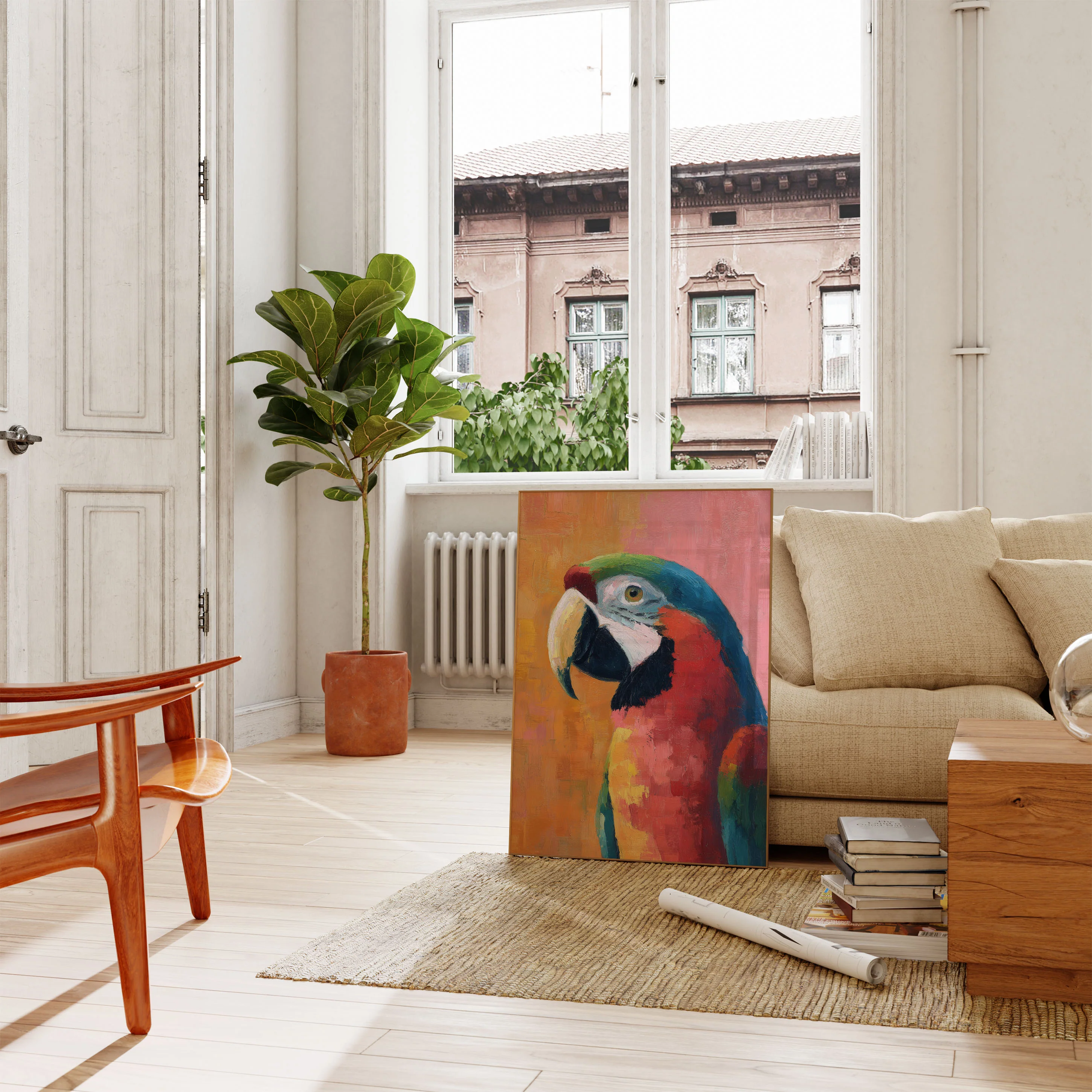 Vibrant Macaw Profile Poster - Image 2
