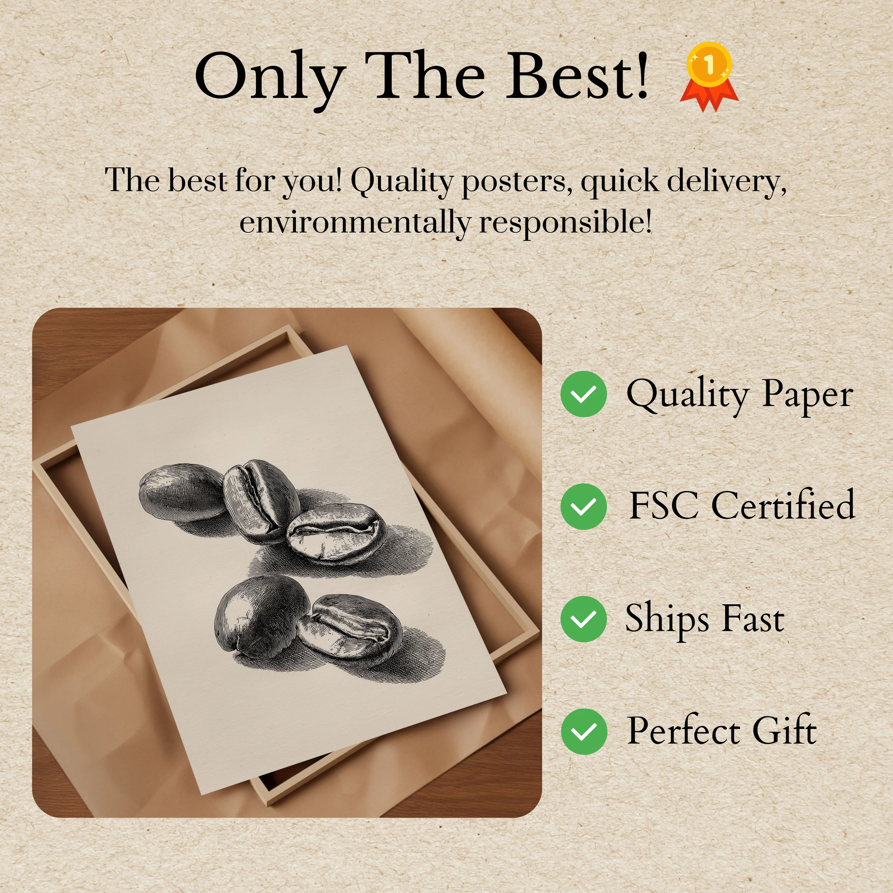 Vintage Coffee Beans Poster - Image 3
