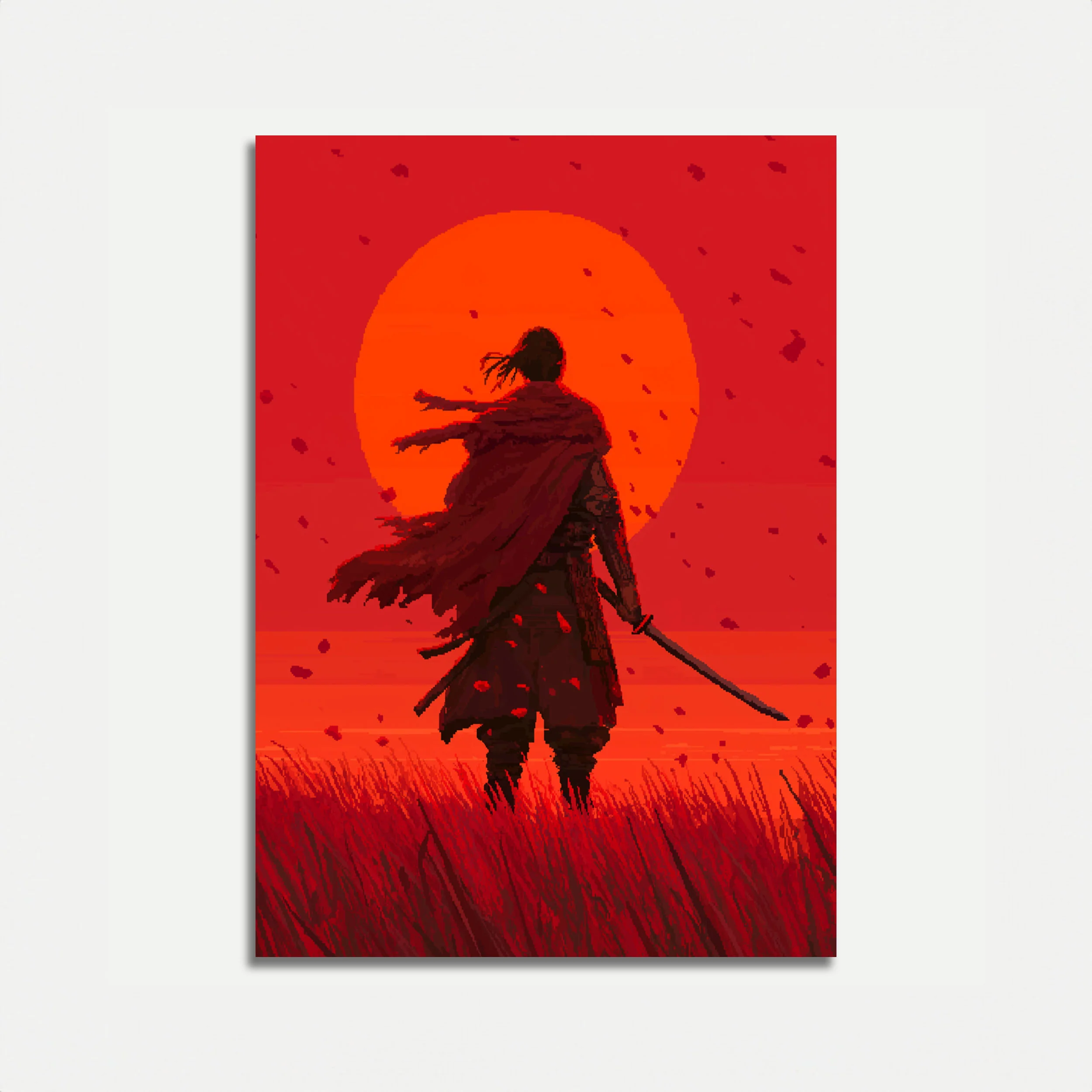 Warrior at Sunset Poster