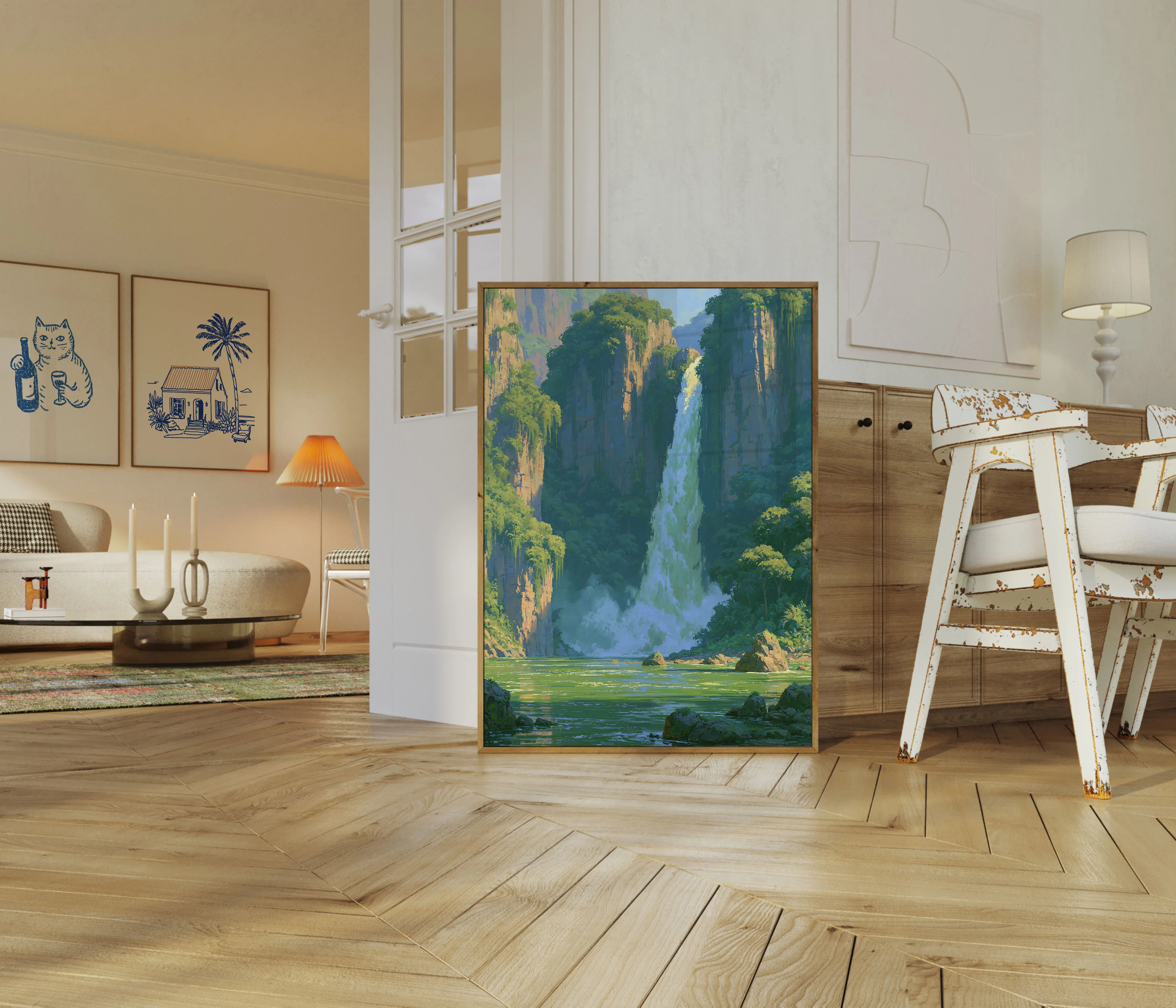 Waterfall Canyon Cliffs Poster - Image 5