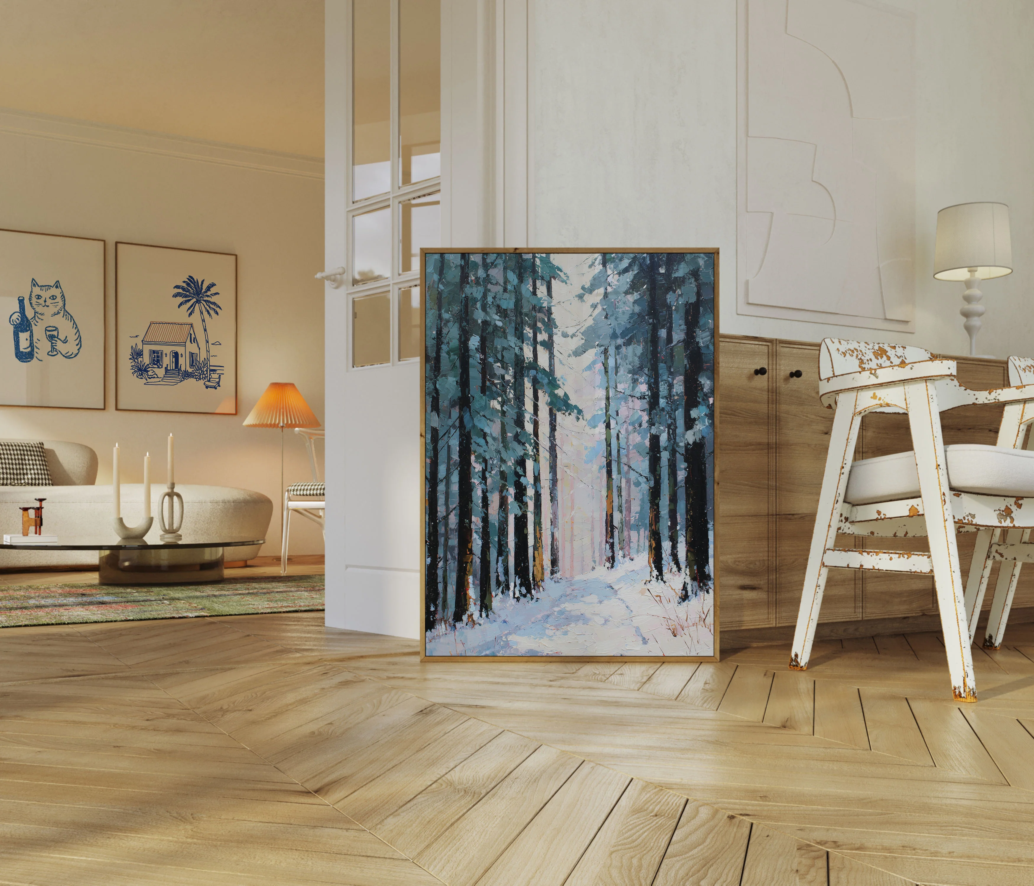 Winter Forest Path Poster - Image 5