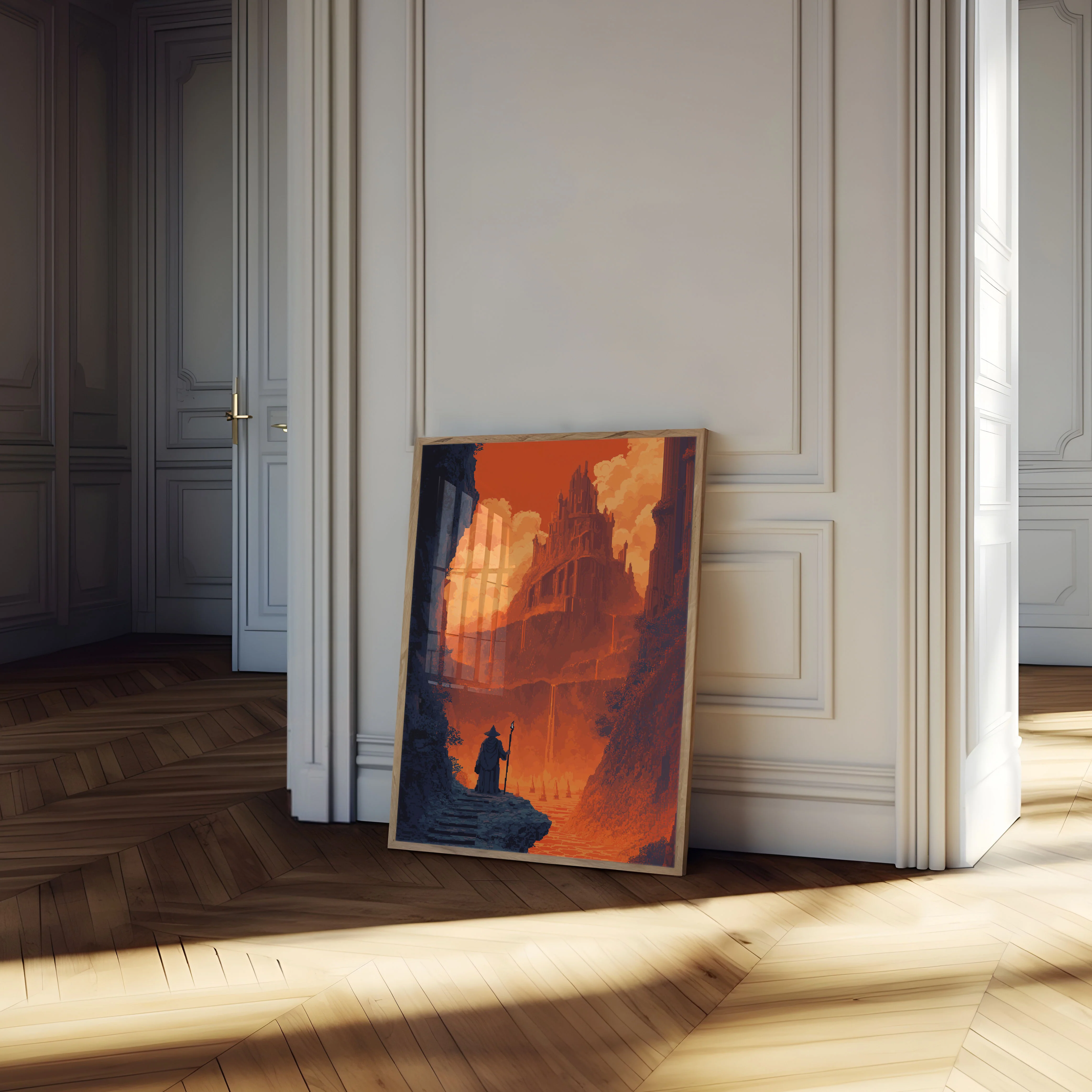 Wizard Approaching Dark Castle Poster - Image 4